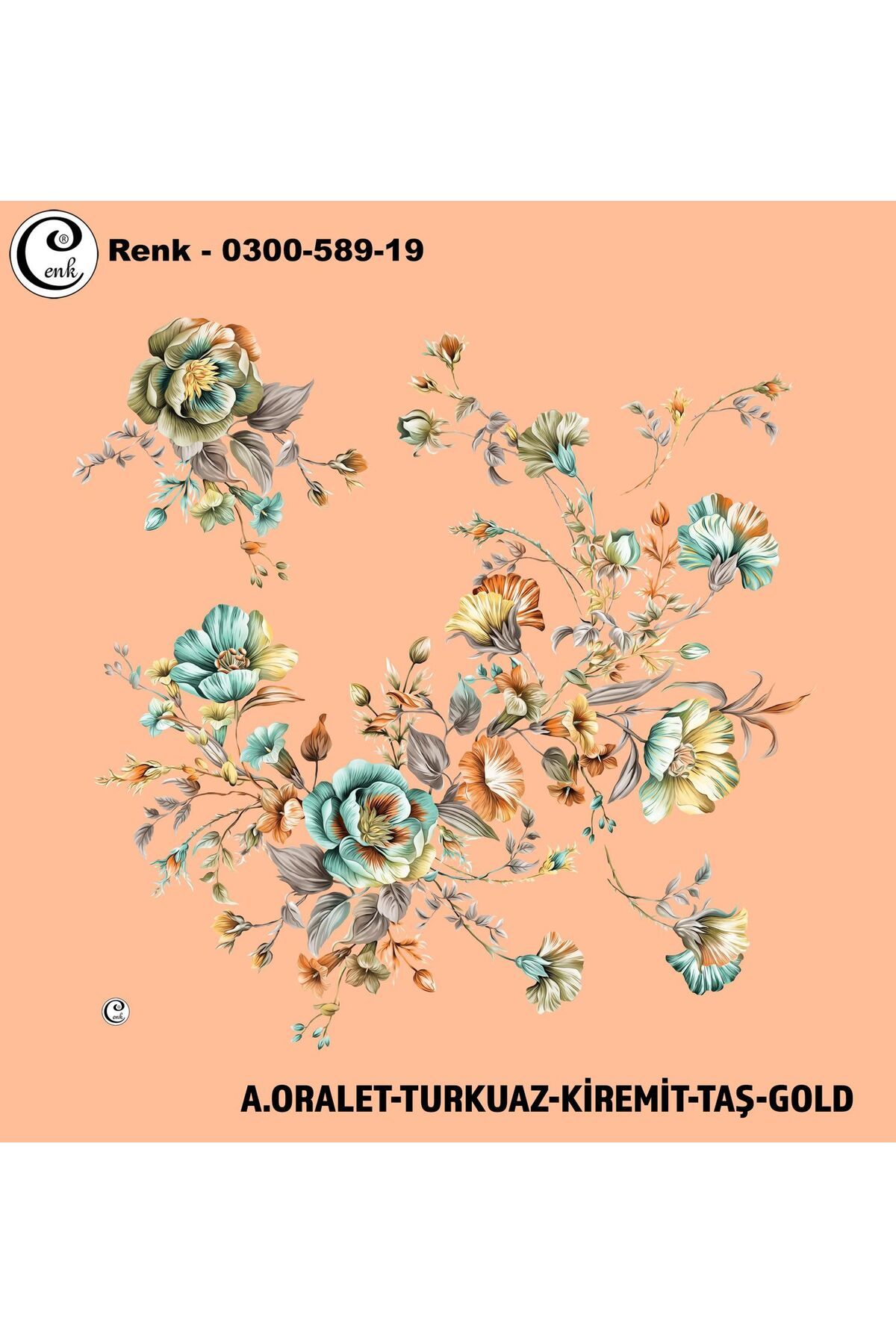 Cenk Desenli Oyalık Yazma - 0300-589