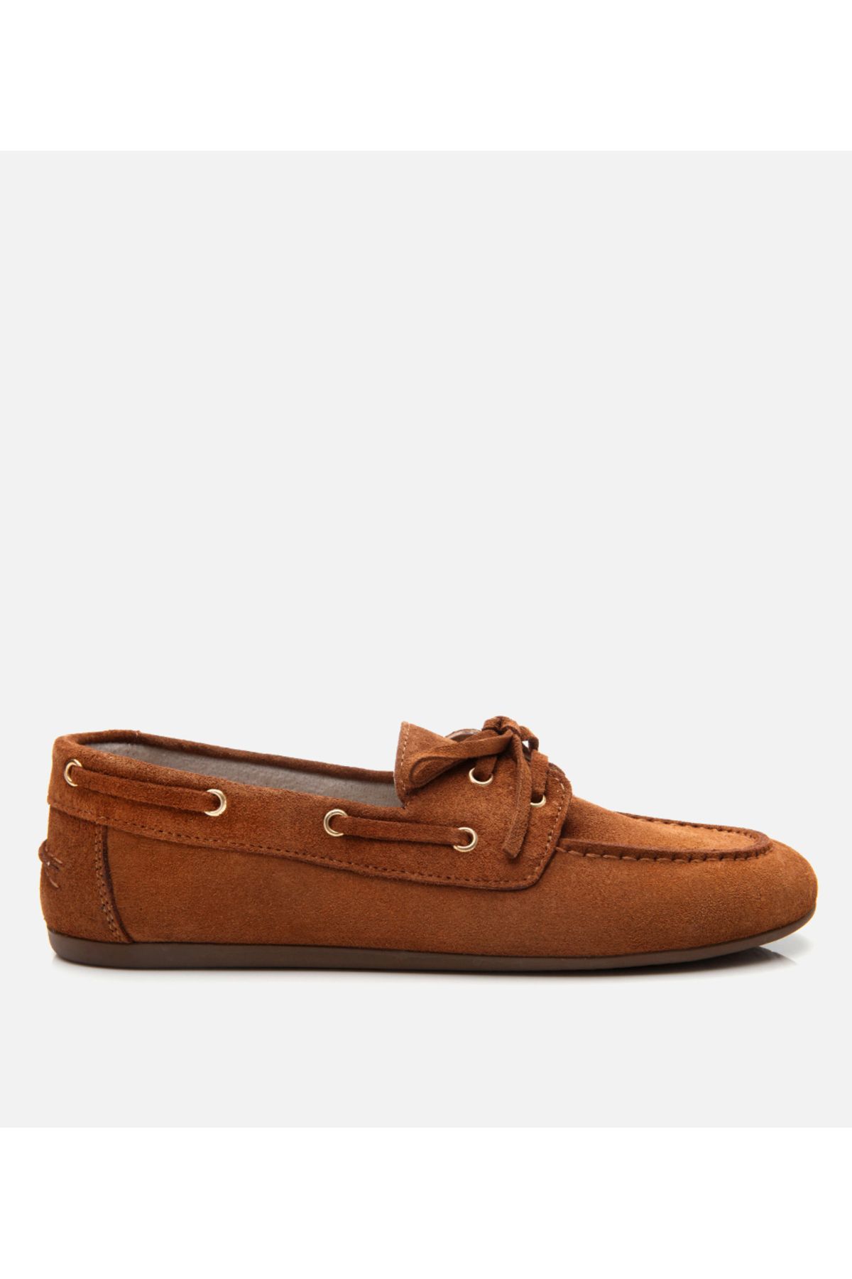 Hotiç Kadın Deri Taba Bağcıklı Günlük Loafer