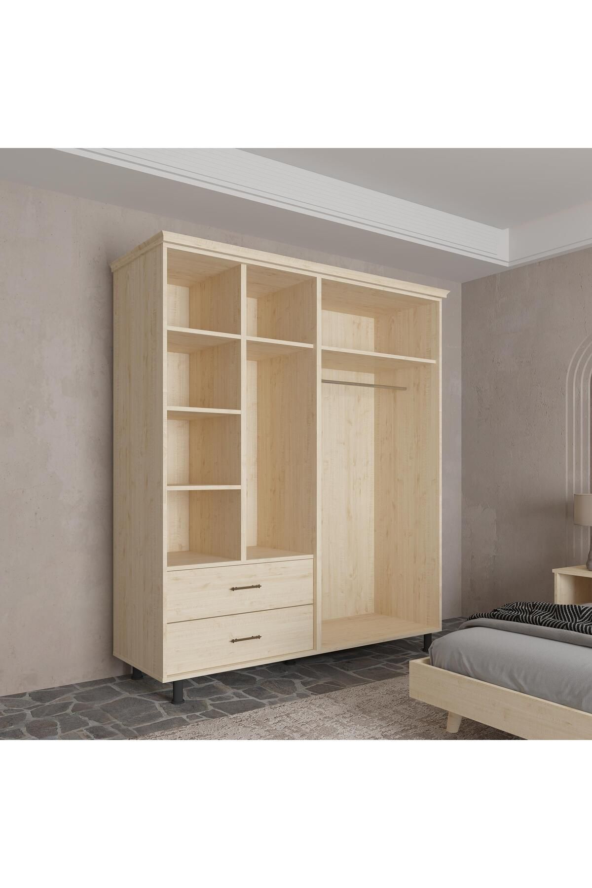 RENAZZO Softwood Vernik Kapaklı Gardırop