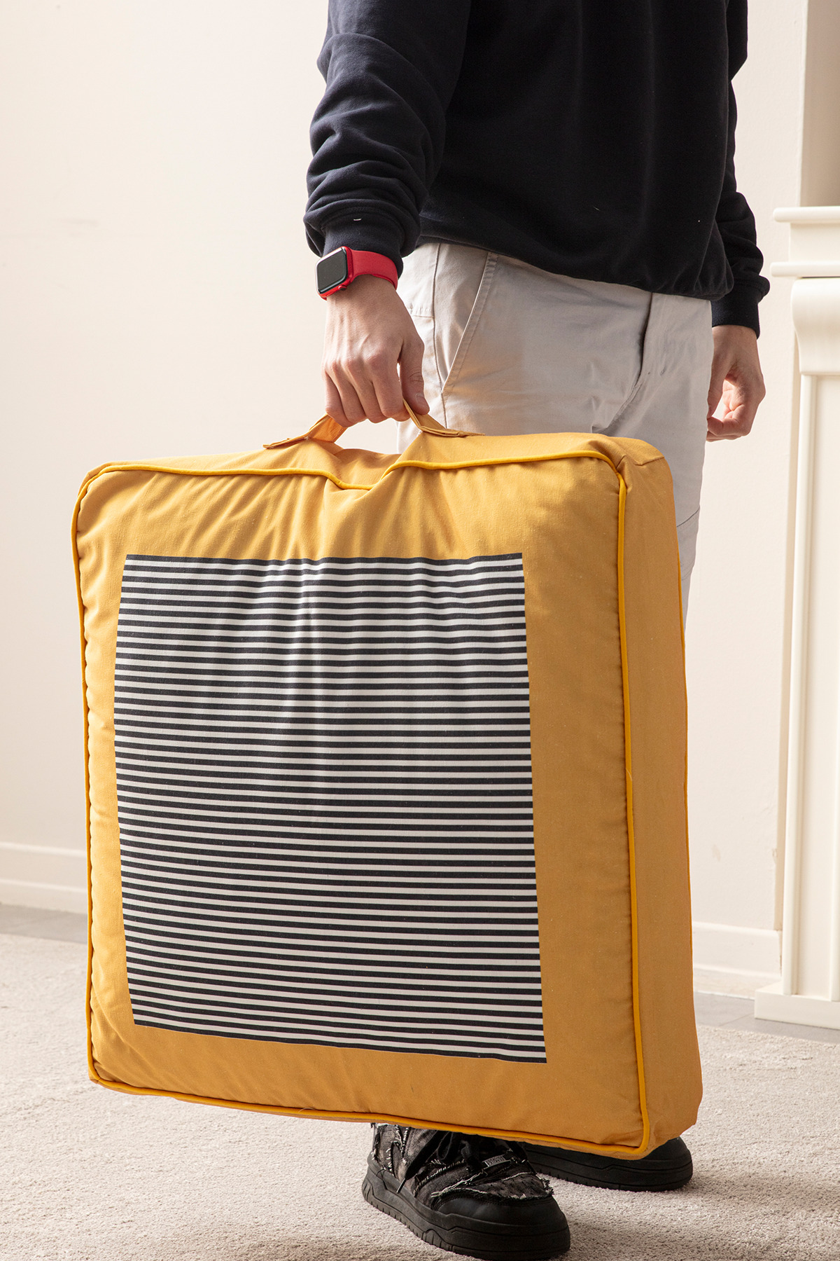 Ottoson Çok Amaçlı Yer Minderi Balkon Piknik Spor ve Dekoratif Kullanım Renkli Kare Puf 60x60