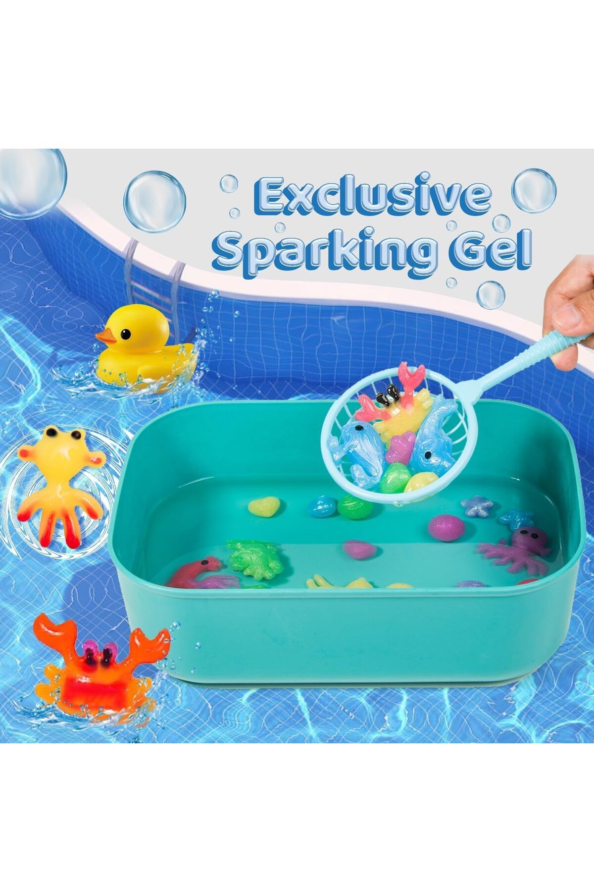 DESERT SPARK Su Jeli Seti: İnci ve Işıltılı Sihirli Boya Jeli ile 20 Renk Peri Aqua Jeli