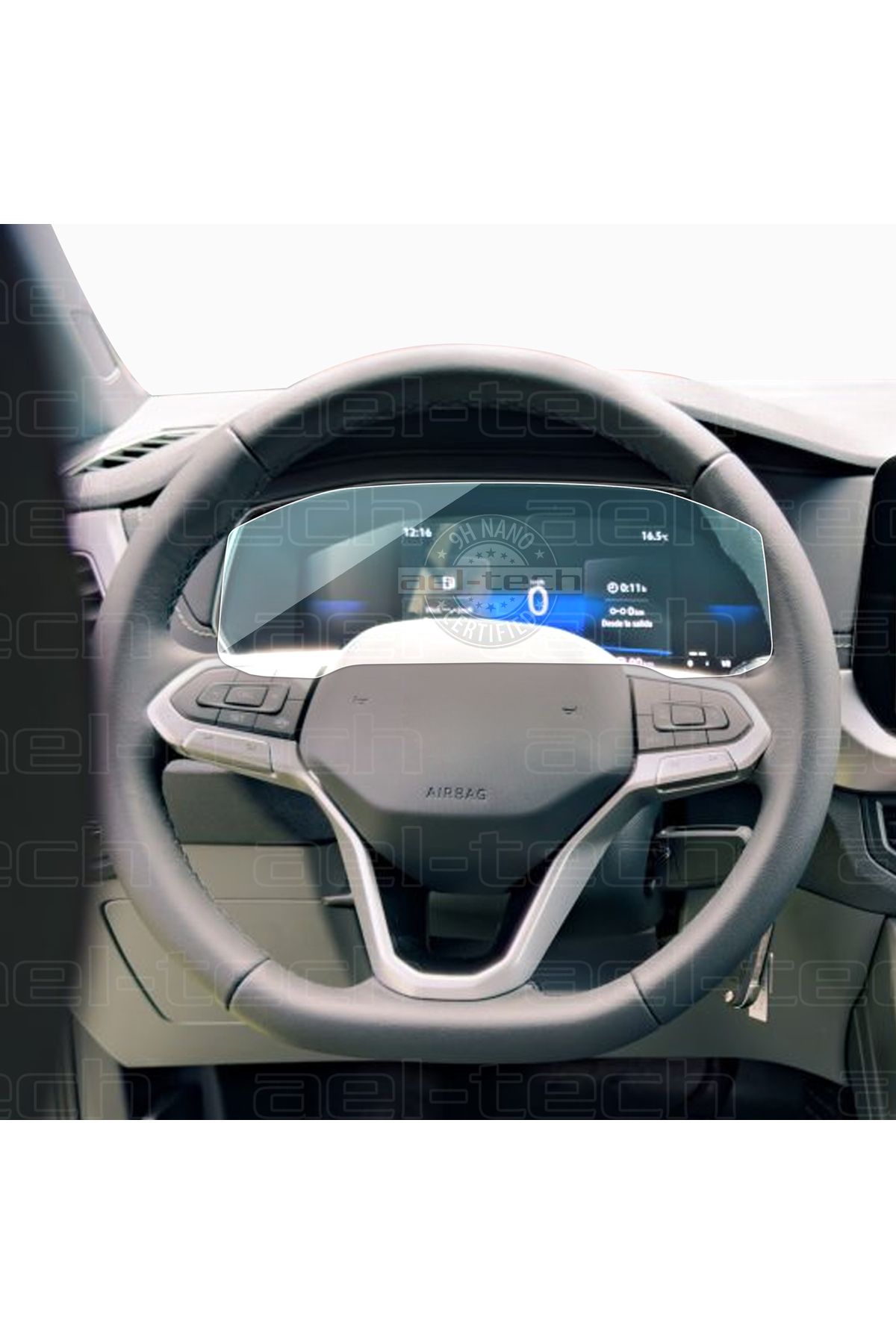 ael-tech Volkswagen T-Cross Uyumlu Dijital Gösterge 9H Nano Ekran Koruyucu 2025