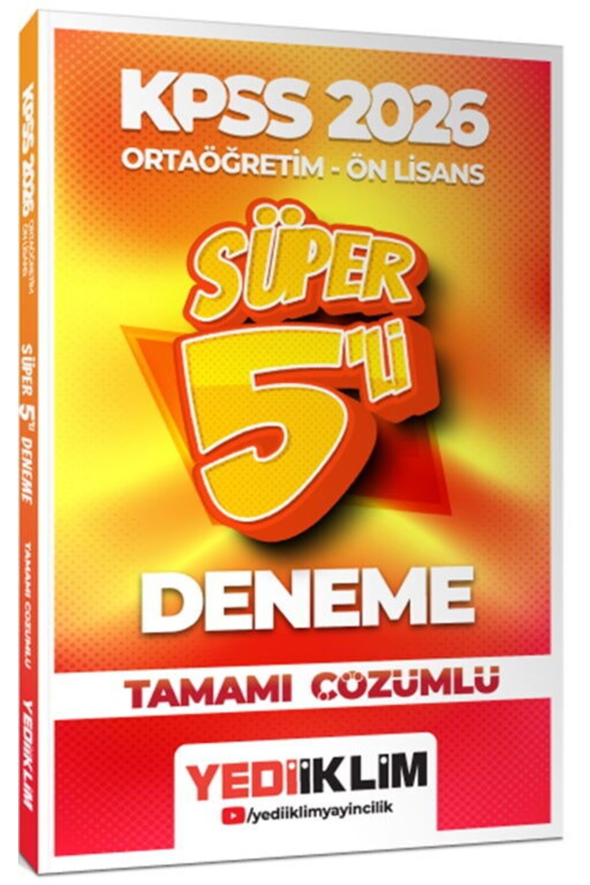 Yediiklim Yayınları Yediiklim Yayınları 2026 KPSS Ortaöğretim Önlisans Genel Yetenek Genel Kültür Tamamı Çözümlü Süper