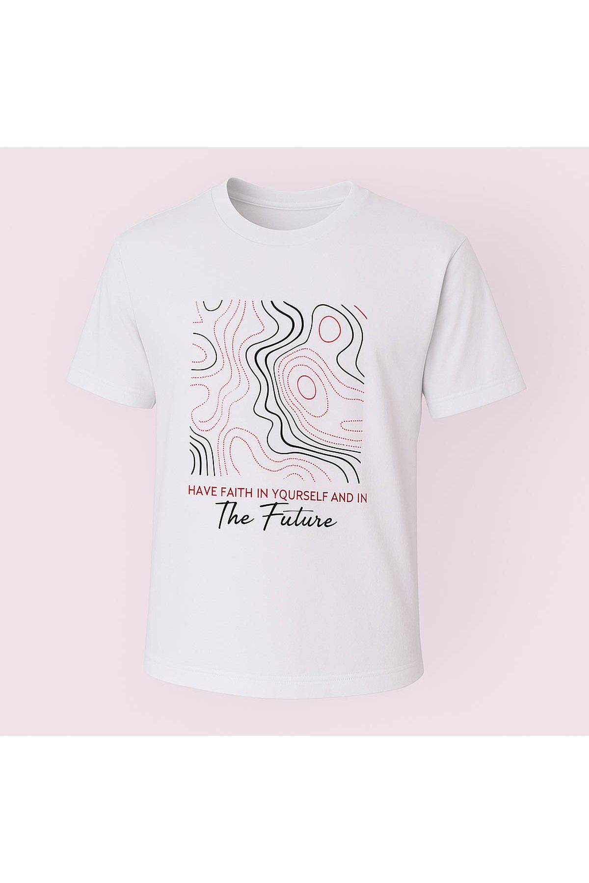 trender The Future Baskı Beyaz Erkek T-Shirt