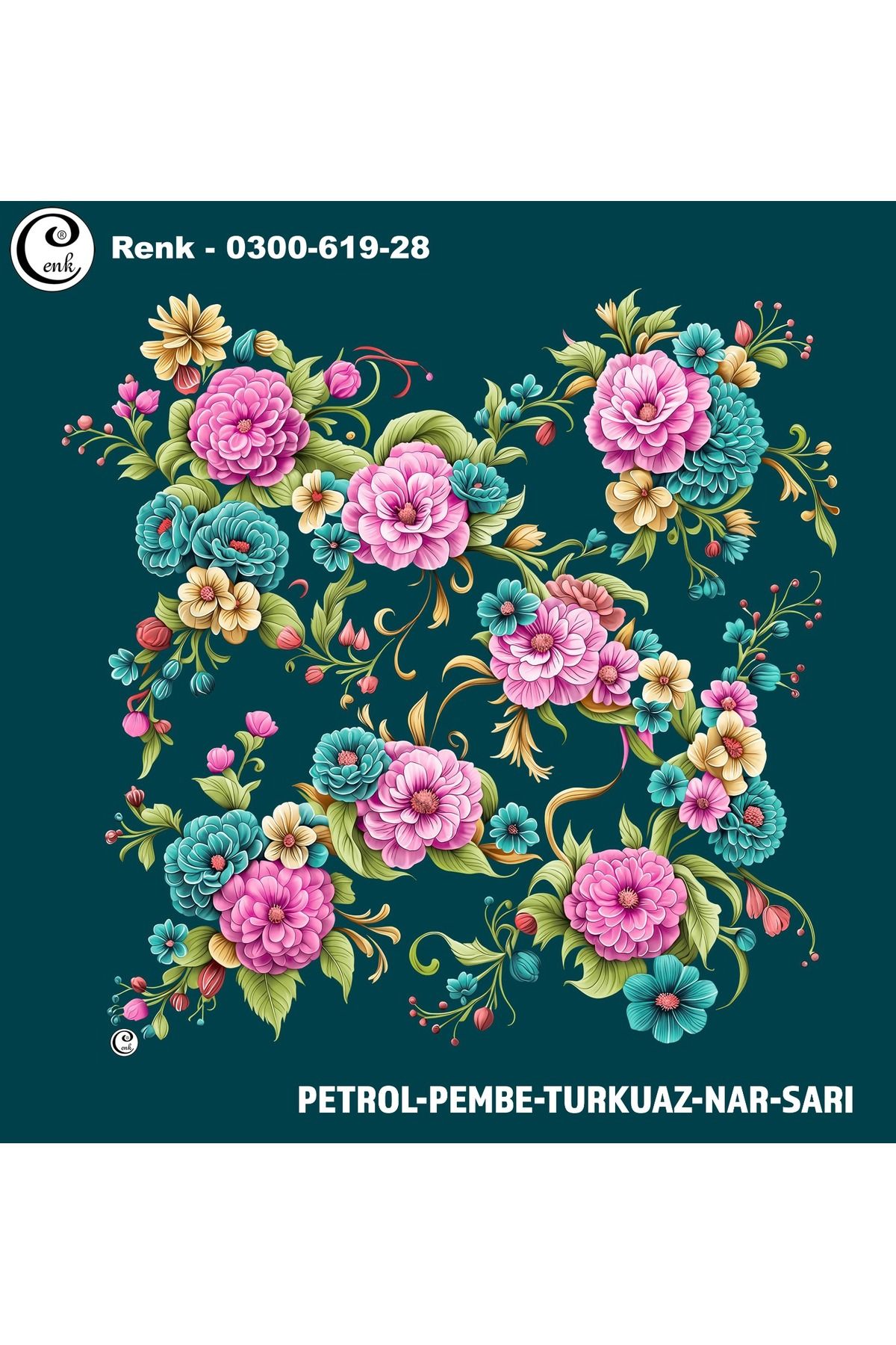 Cenk Desenli Oyalık Yazma - 0300-619
