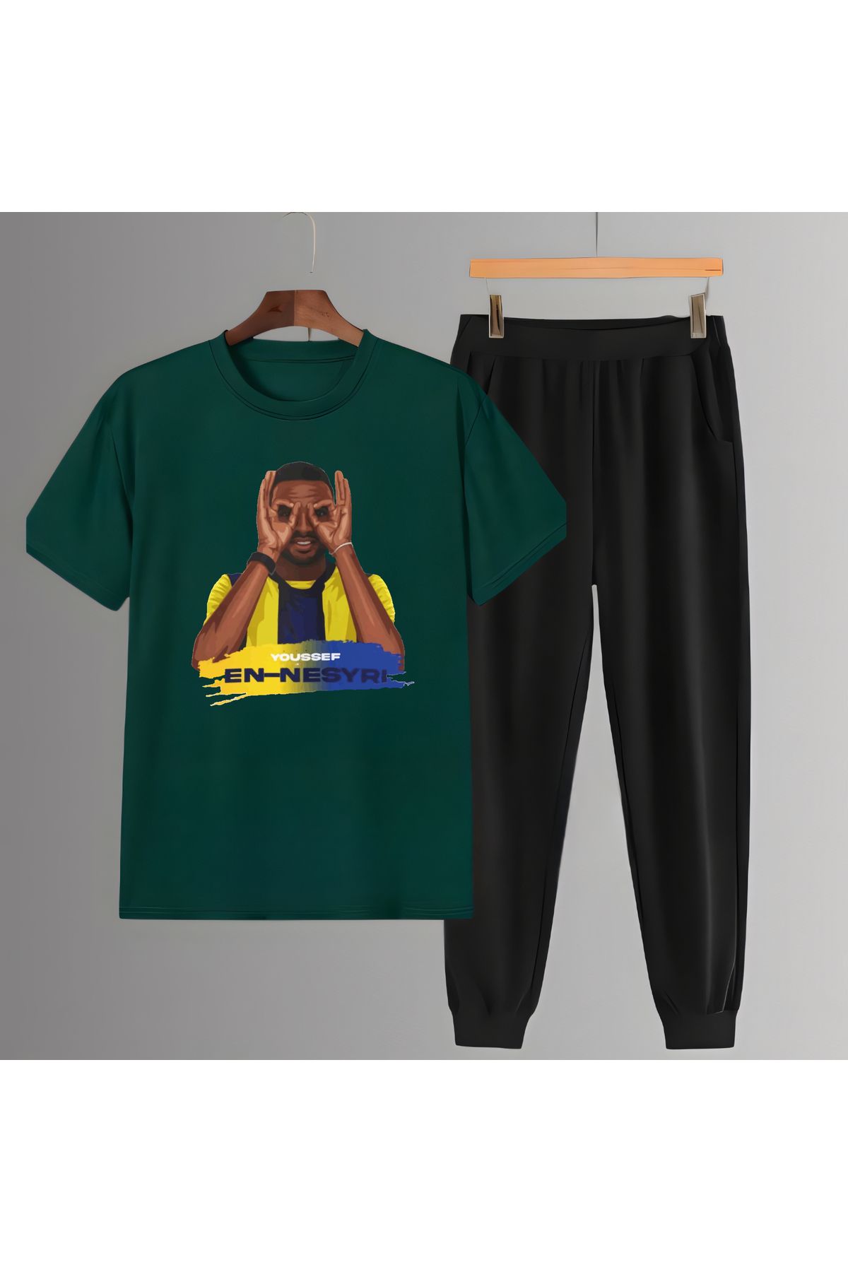 Biy Store Youssef En-Nesyri fotograf forma baskılı unisex kadın erkek kısa kollu tişört t-shirt eşofmantakımı