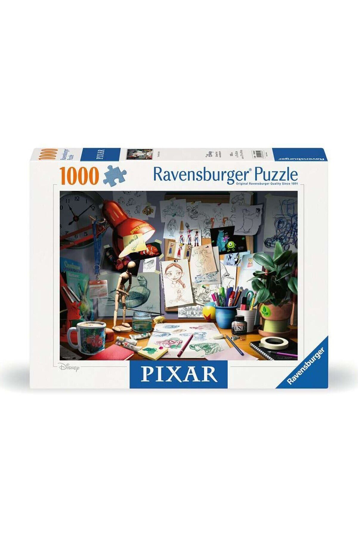 RAVENSBURGER 12000302 Disney Sanatçının Masası 1000 parça Ravensburger Puzzle