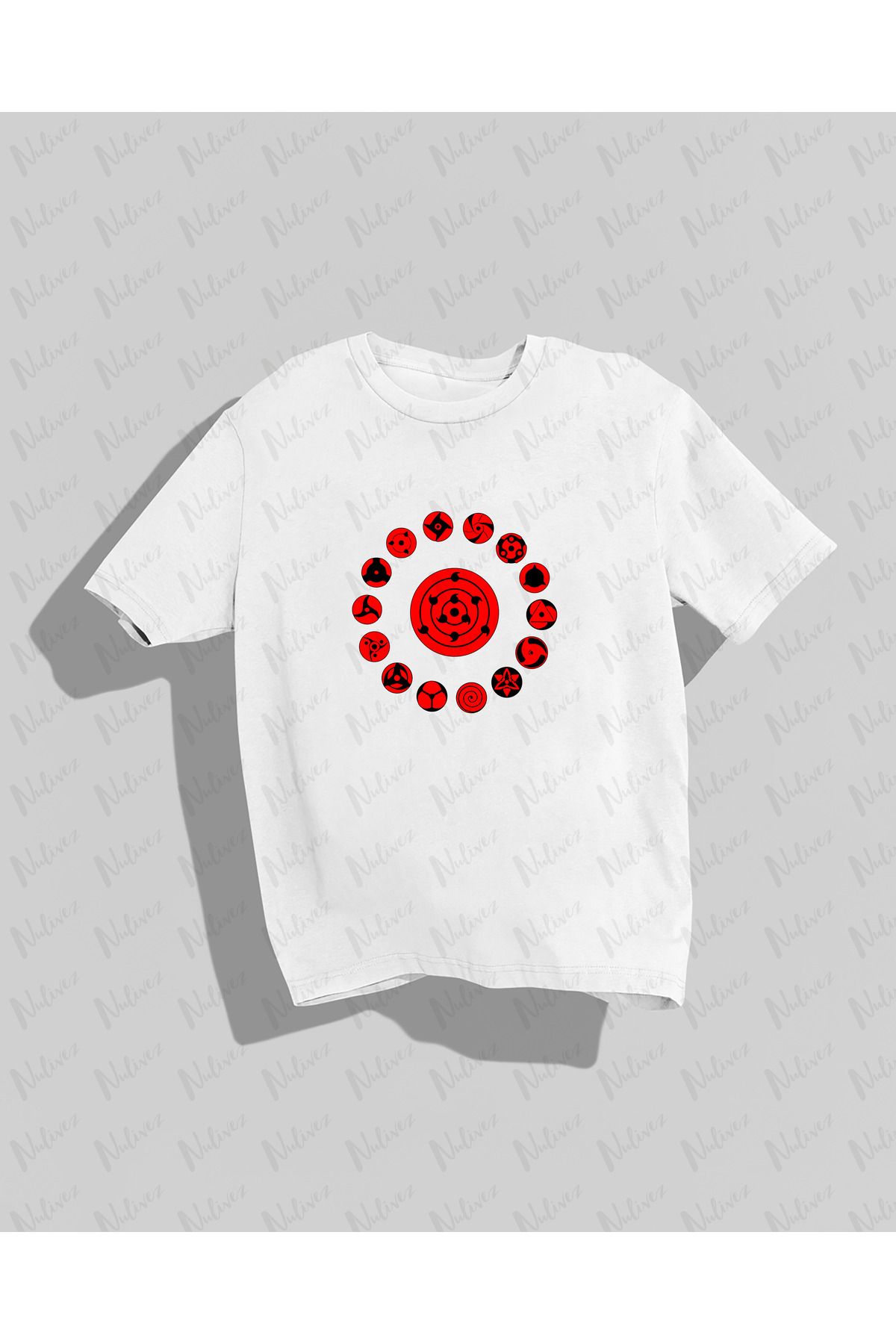 Nulivez NARUTO Tasarımı Baskılı Yüksek Kalite Kompakt Unisex Oversize T-Shirt