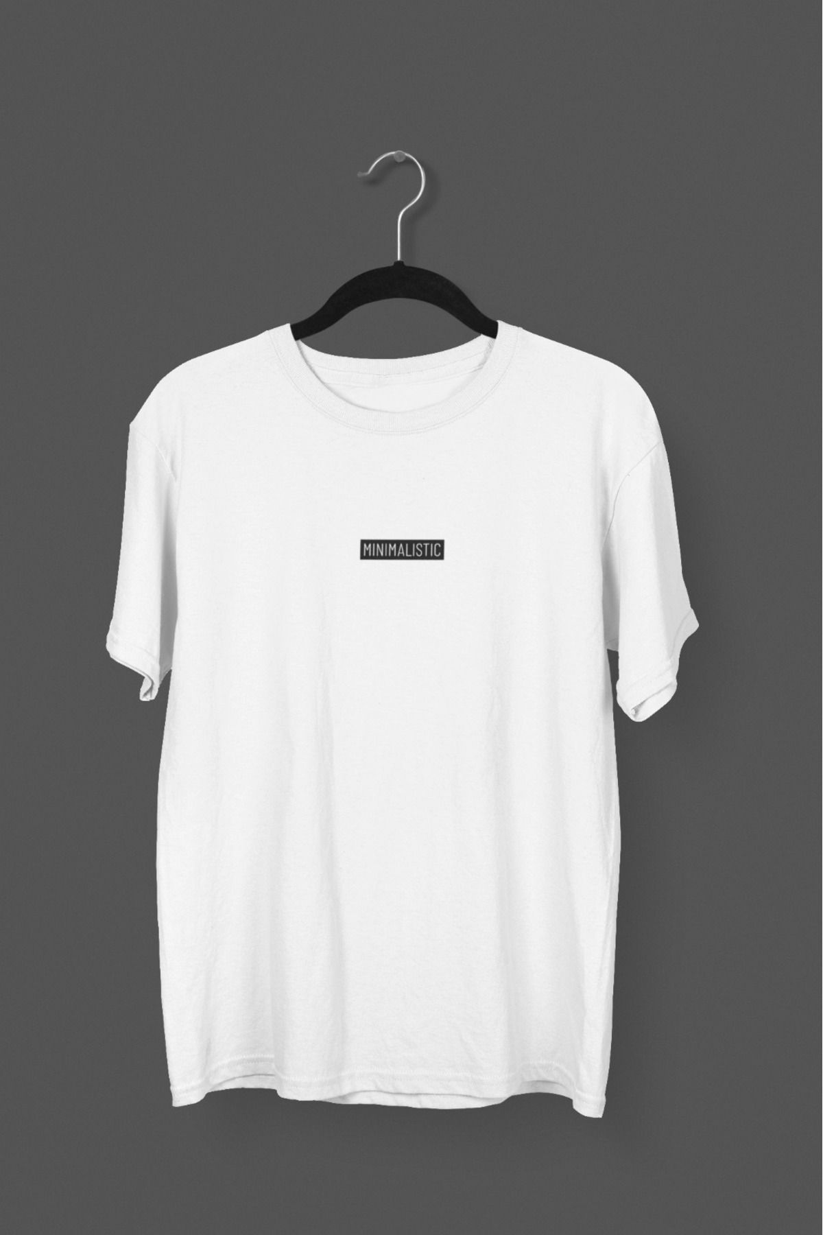 Butik ERKEK/KADIN -MINIMALISTIC- TRANSFER BASKILI YUVARLAK YAKA KISA KOL TİŞÖRT
