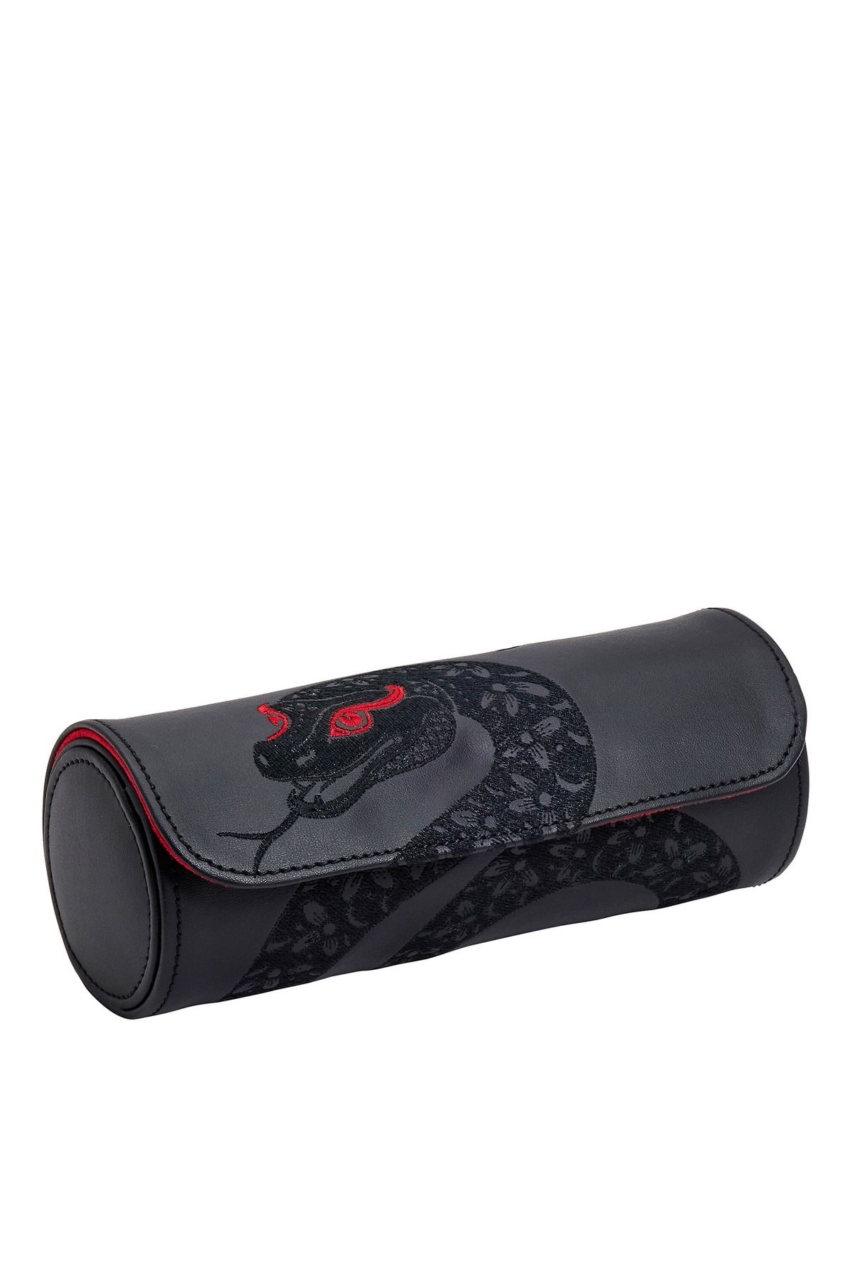Wolf Lunar Triple Watch Roll Özel Seri Saat Rulosu, 3 Saatlik, Vegan Deri, 20x8x8 Cm