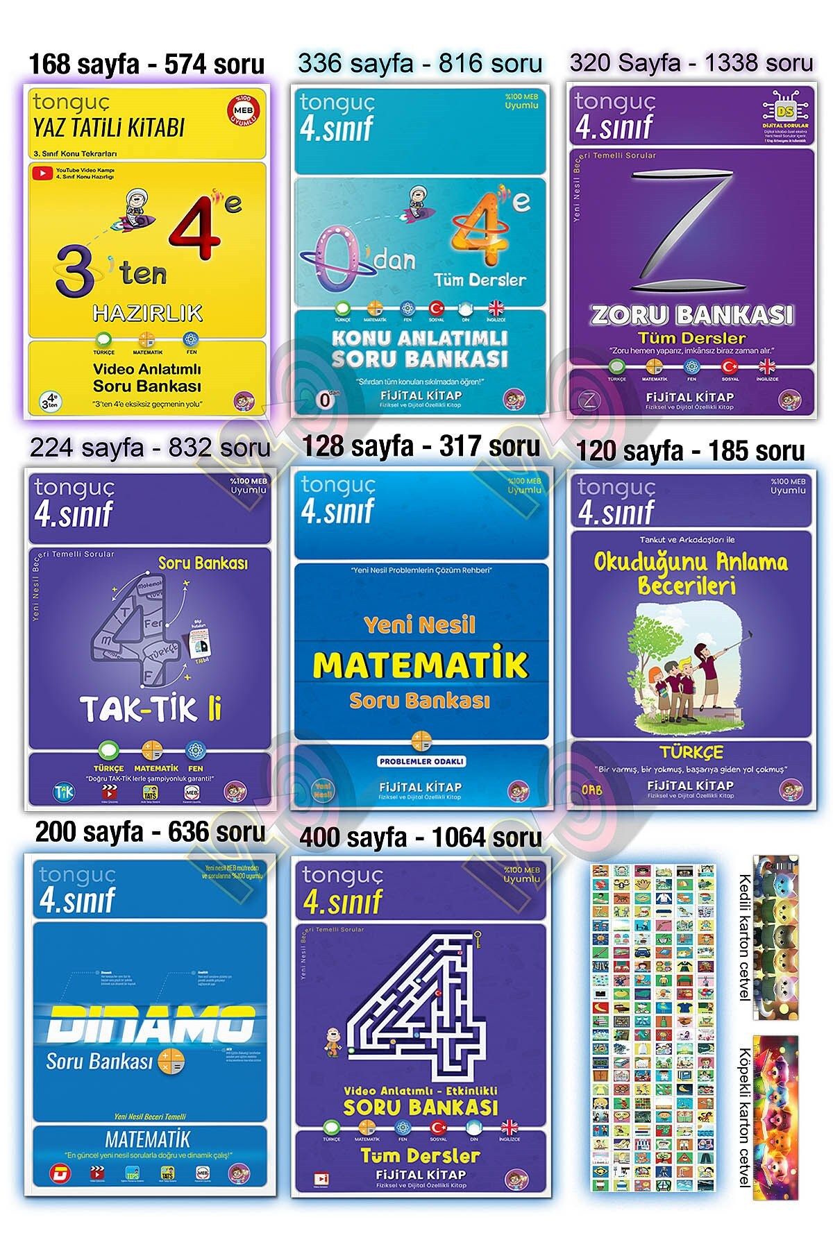 Tonguç Yayınları 3'ten 4'e Hazırlık Yaz Tatili Kitabı 4. Sınıf Kitapları Şampiyon Set