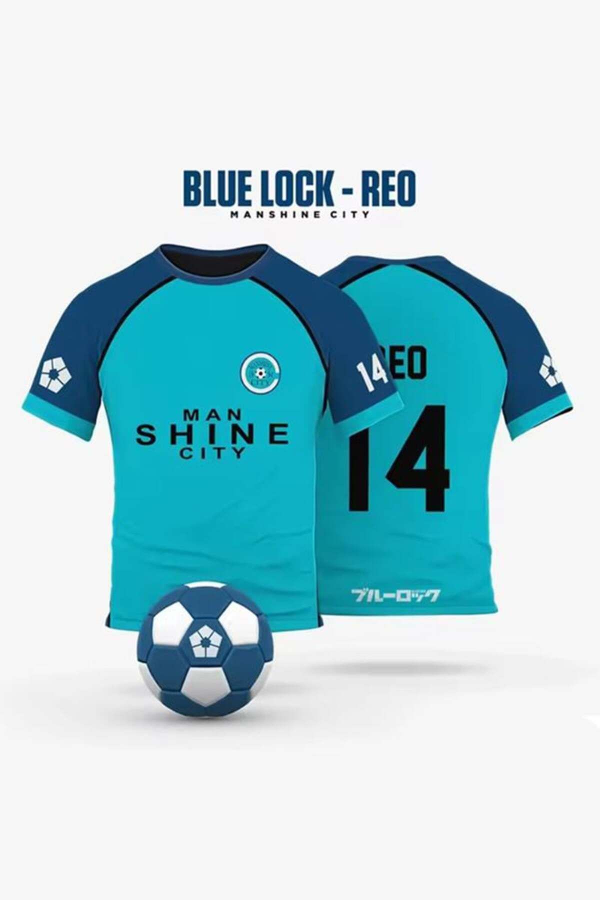 Karakedi Anime Blue Lock Manshine City No 14 Reo Forma Unisex Tshirt