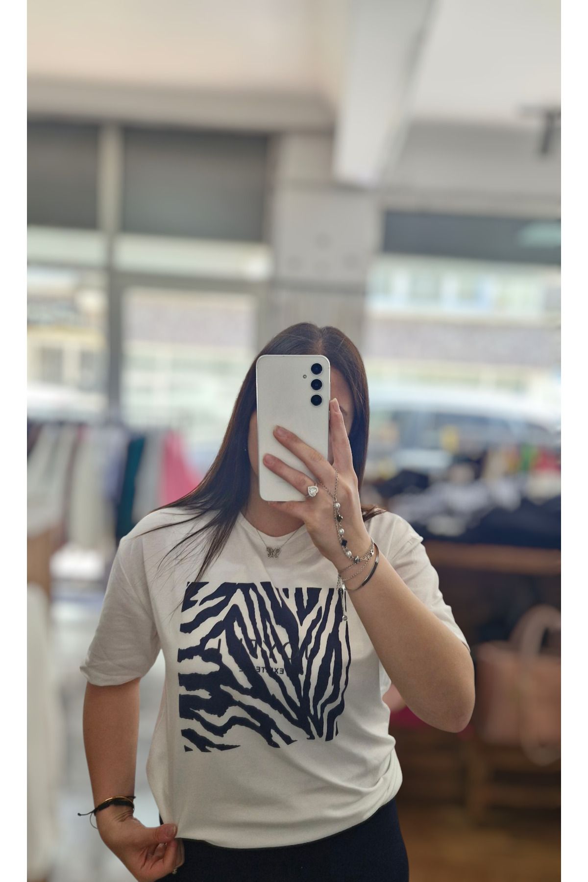 Bluebutik Desenli oversize t-shirt