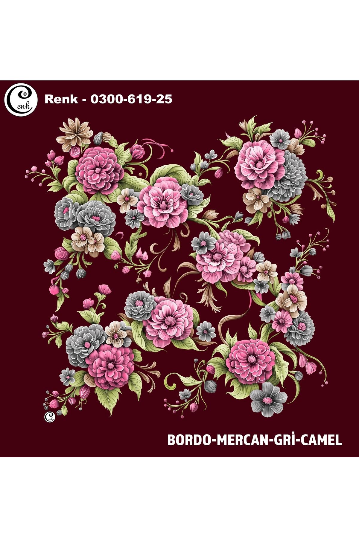 Cenk Desenli Oyalık Yazma - 0300-619