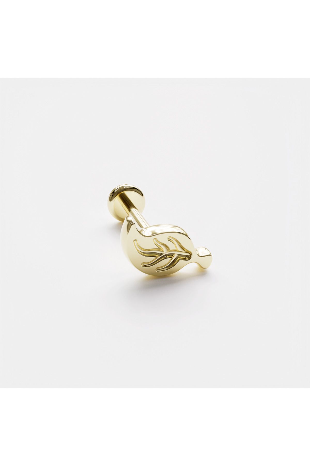 DesignbyKairos 14 Ayar Altın Yaprak Piercing / Tragus, Helix