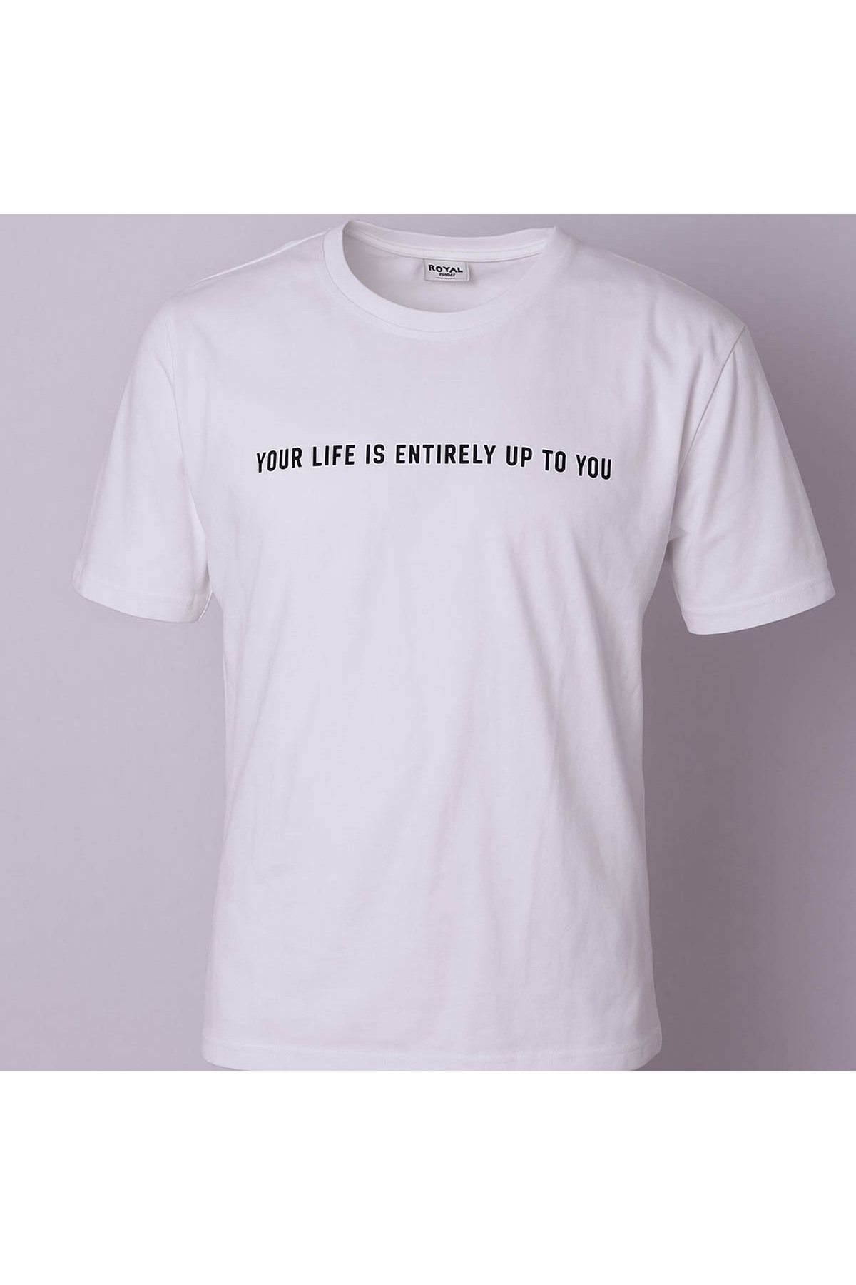 trender 24/1 Enjeksiyon Baskılı Süprem Ekru Erkek T-Shirt 2957