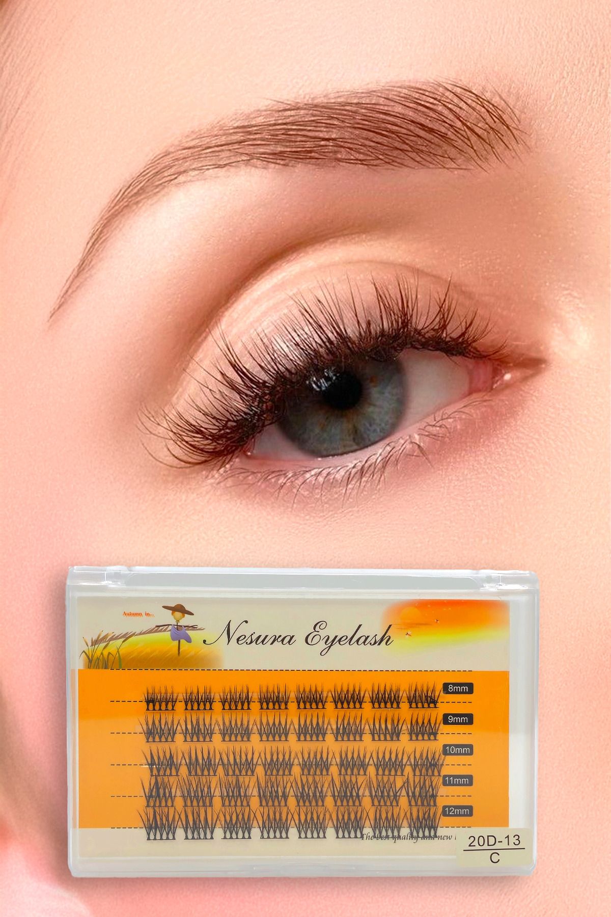 NESURA EYELASH Nesura 20d Mix Tekli Demet Kirpik, Tekli Takma Kirpik - No:13