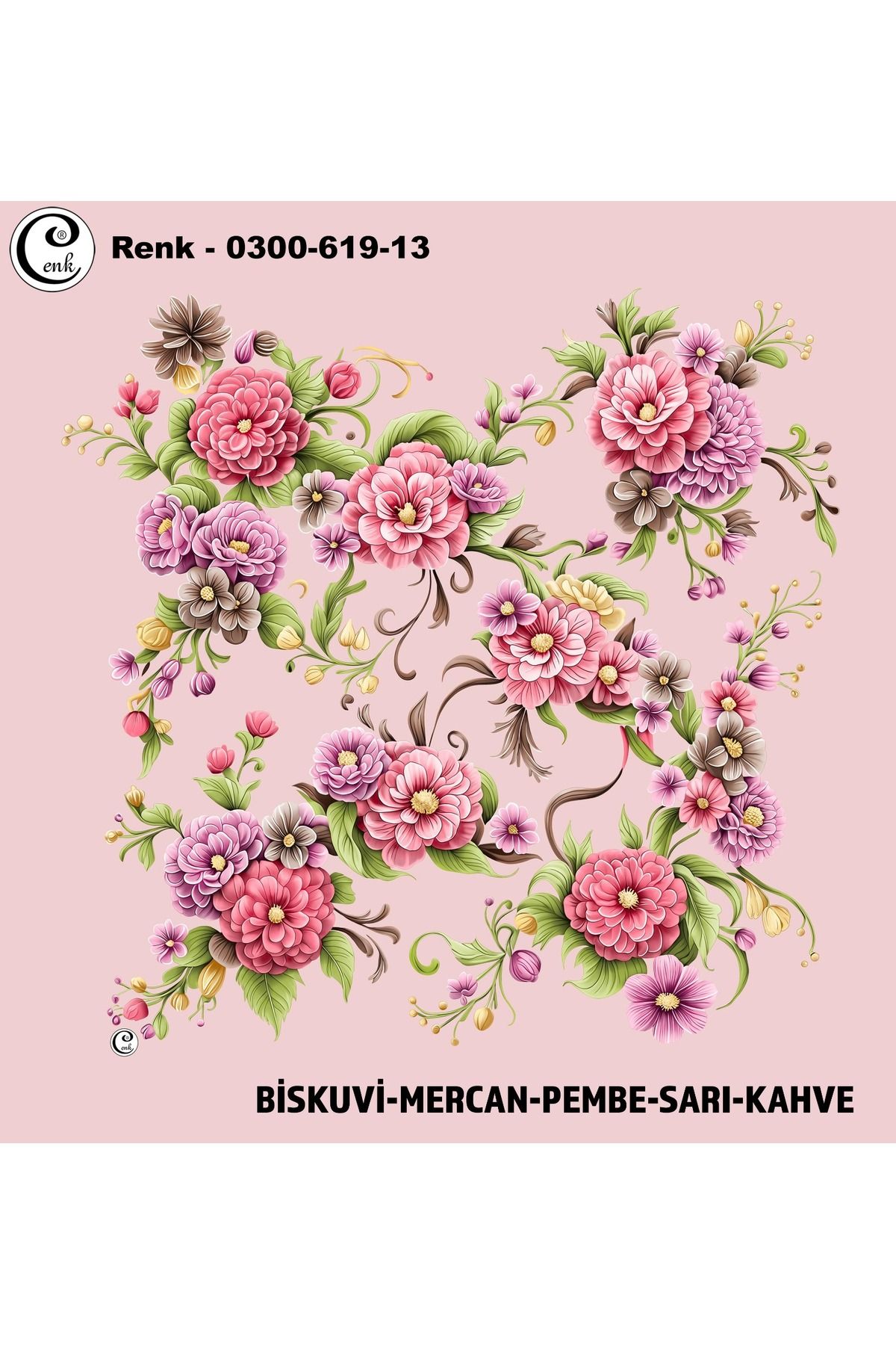 Cenk Desenli Oyalık Yazma - 0300-619