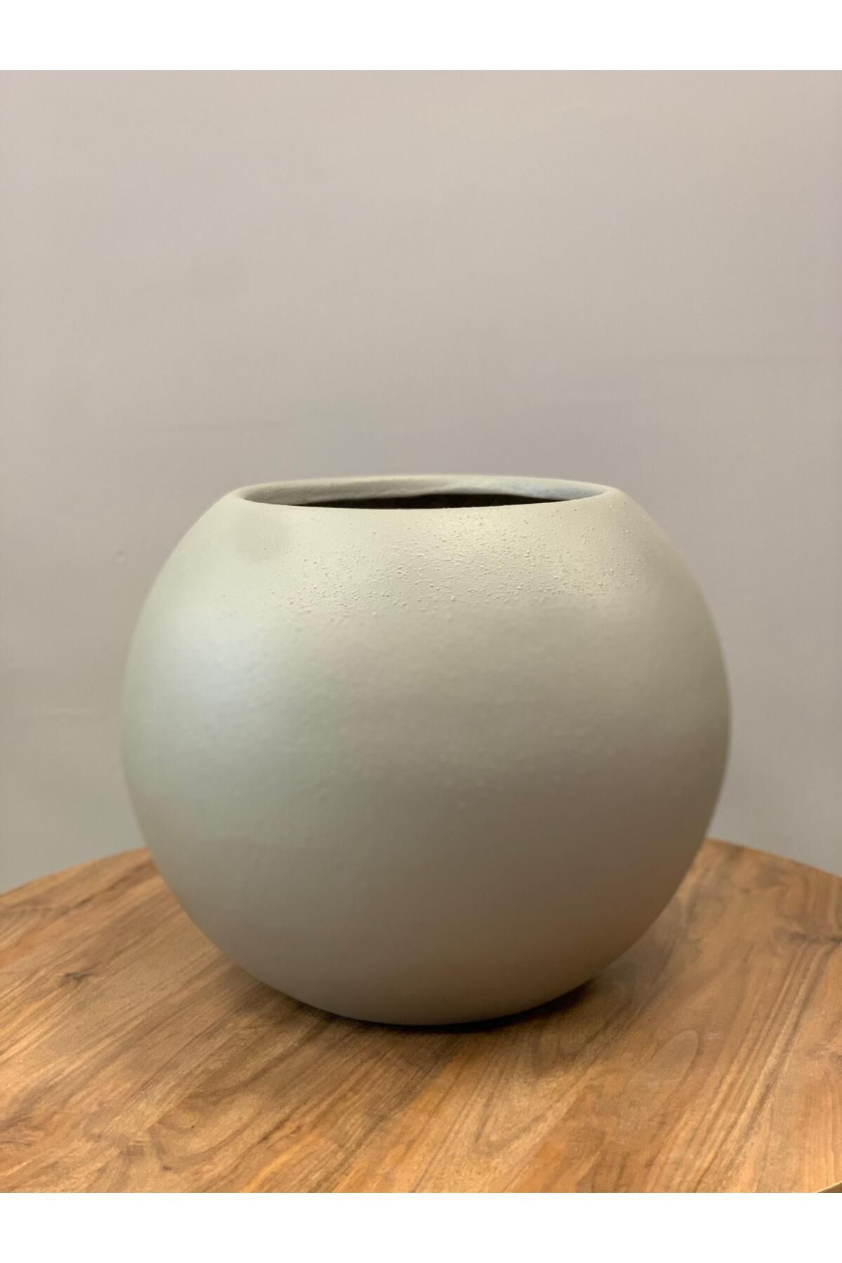 Zenhil Beton Görünümlü Top Saksı 37cm
