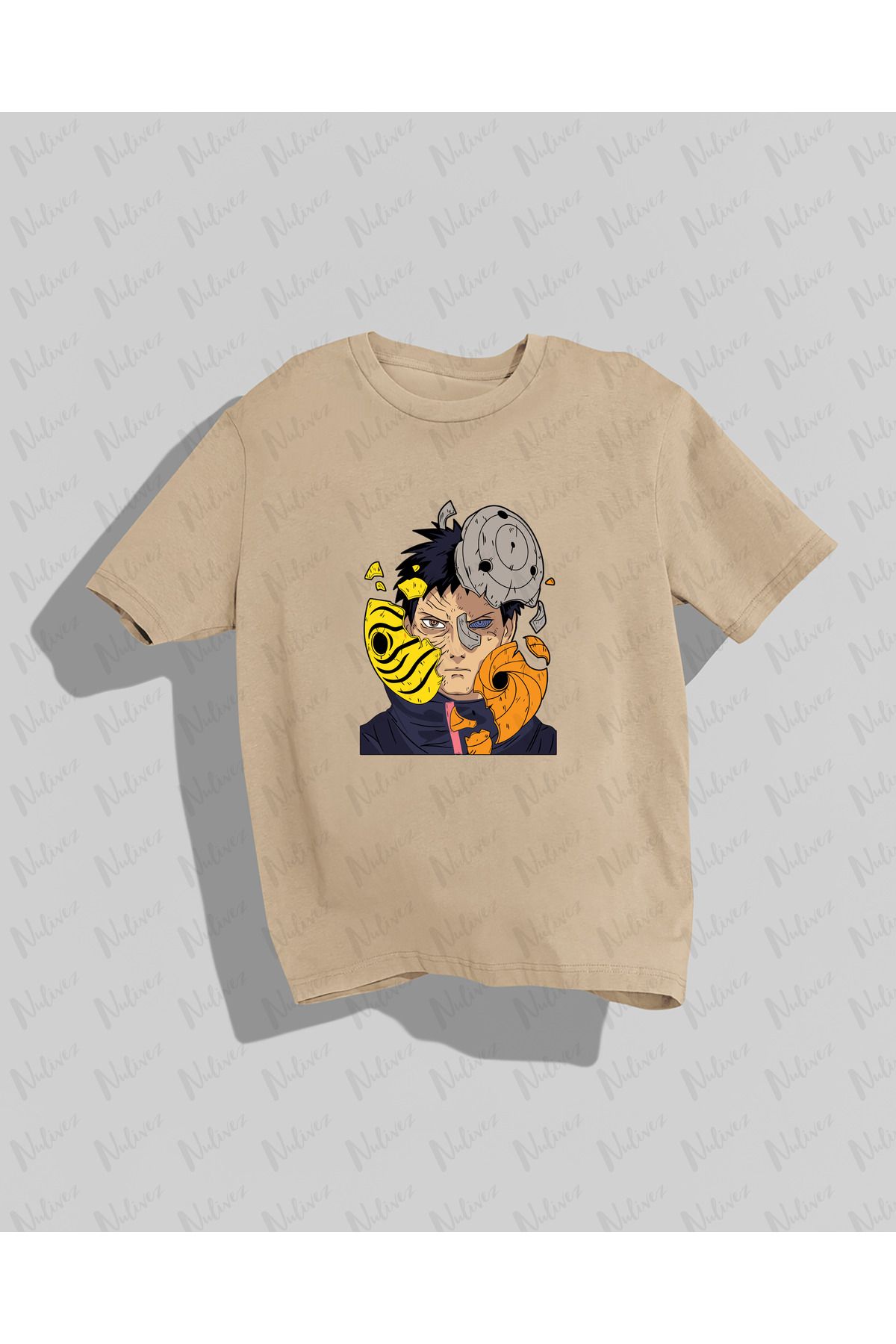 Nulivez NARUTO Tasarımı Baskılı Yüksek Kalite Kompakt Unisex Oversize T-Shirt