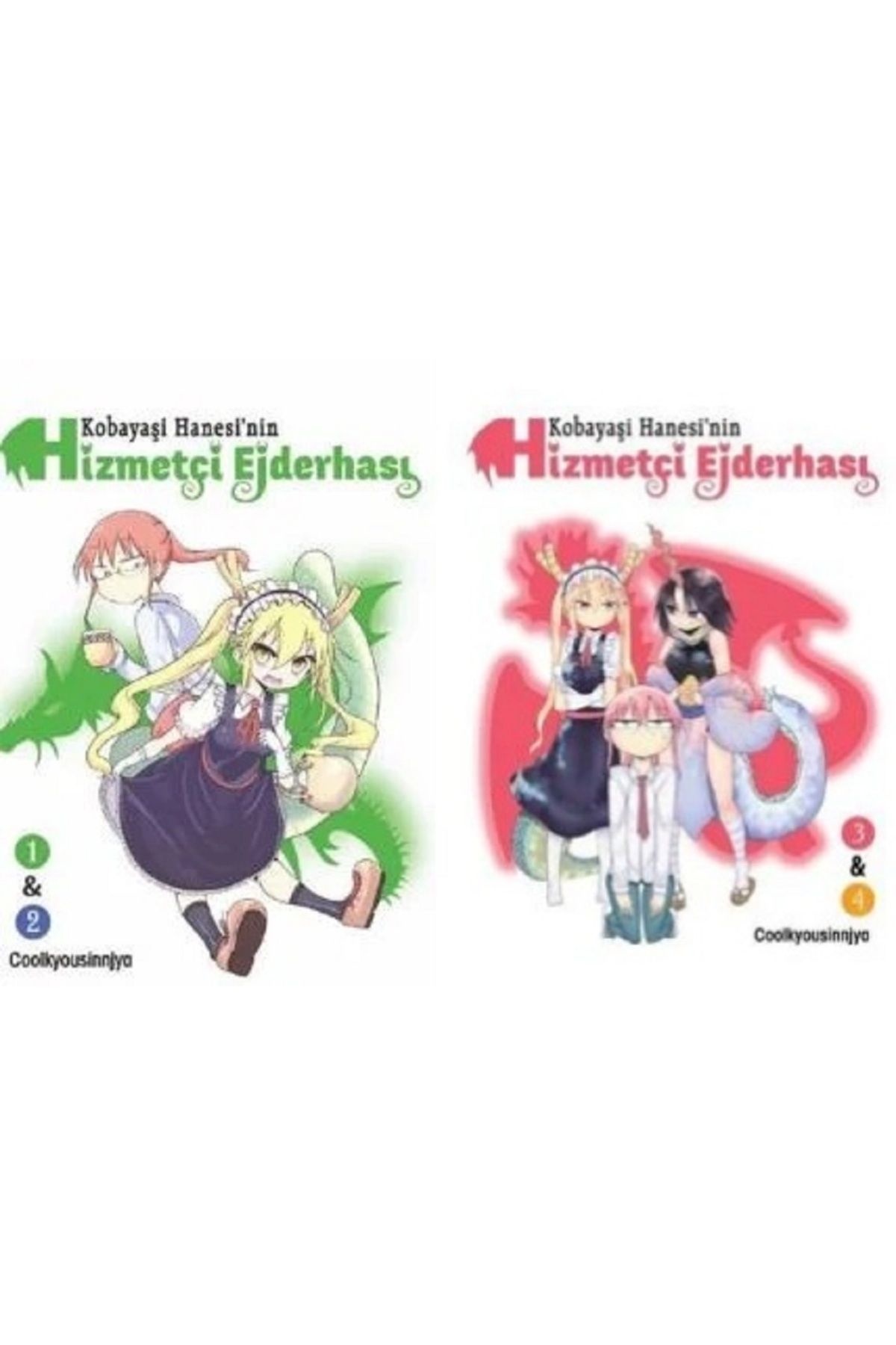 Komikşeyler Yayıncılık Kobayaşi Hanesi'nin Hizmetçi Ejderhası Cilt 1-2 & 3-4 SET (2 KİTAP)