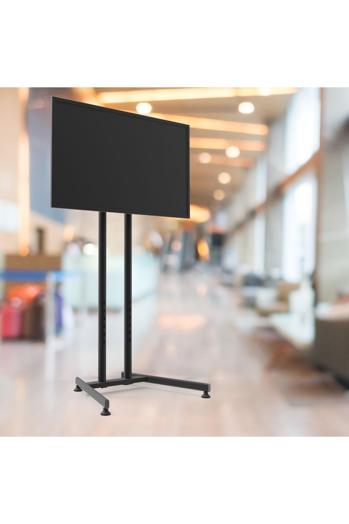 ALPIN +PLUS Sabit Ayaklı TV/Fuar Standı Metal TV Ünitesi 40” inç – 75” inç