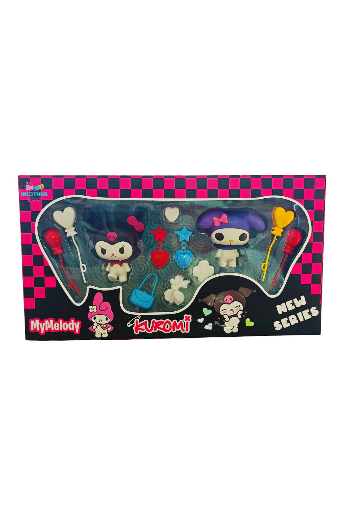 Brother Toys Kuromi Hello Kitty My Melody 2'li Aksesuarlı Oyuncak Figür Set