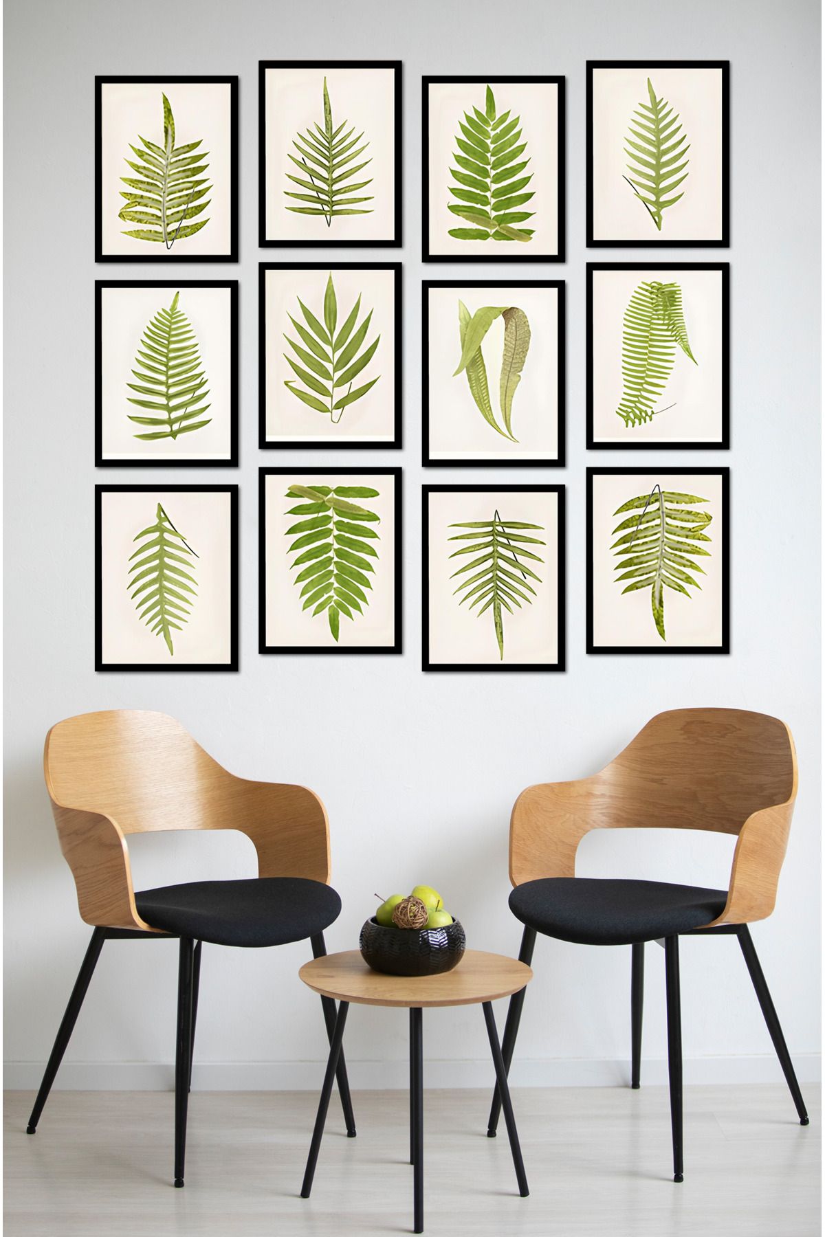 kutuTR Dekorize Mdf Tablo Seti 12 Parça - Salon Oturma Odası İçin Duvar Dekoru Çerçeve Görünümlü ONK SERİ