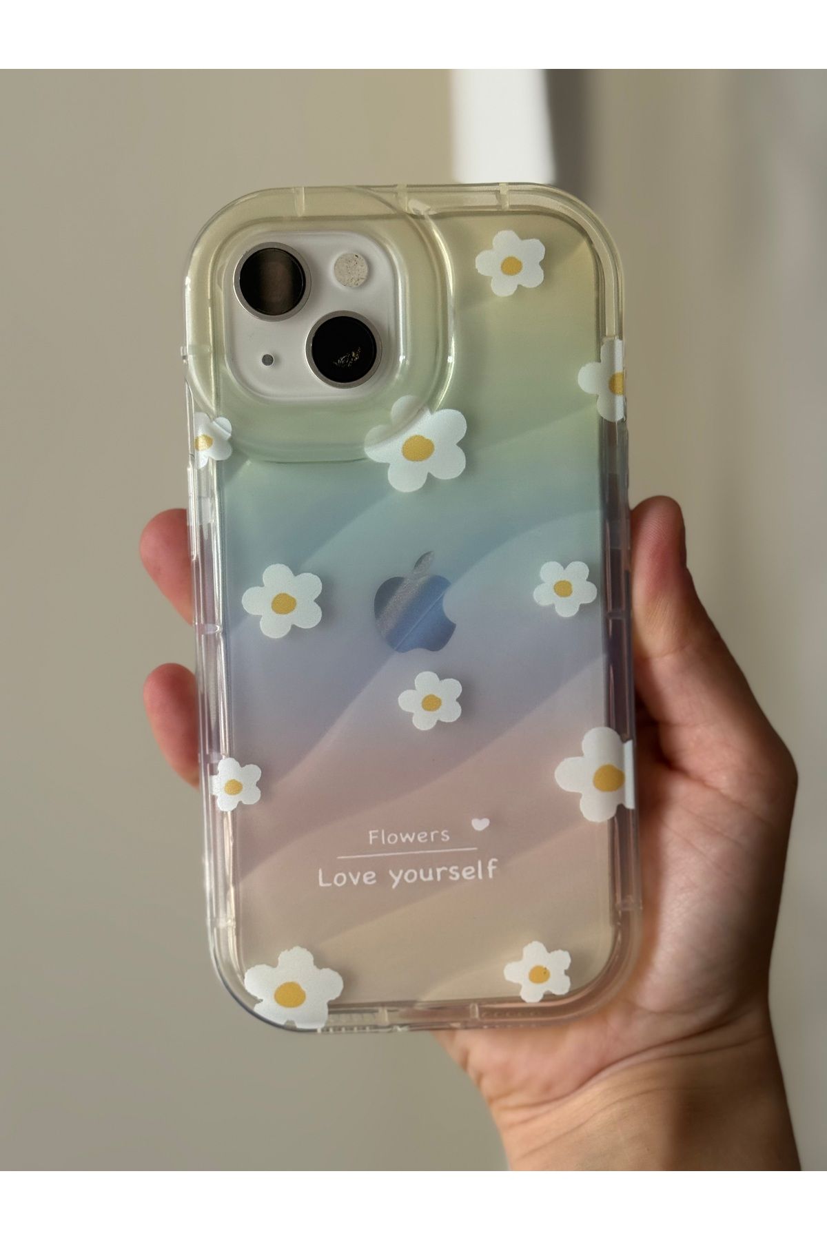 FİŞNEİLETİŞİM İPHONE 13/14 UYUMLU PAPATYA DESENLİ KILIF