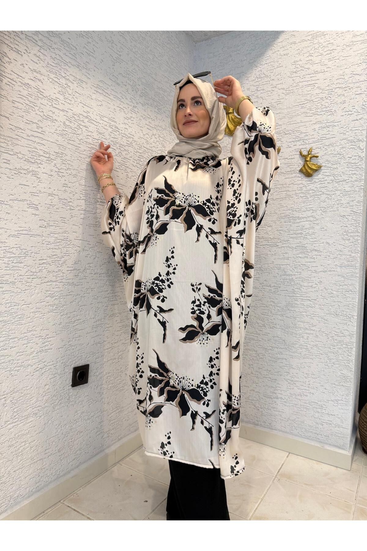 AYSUN AYDEMİR DESENLİ YAZLIK SALAŞ UZUN TUNİK