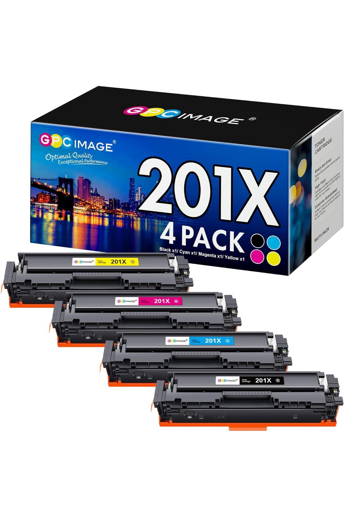 HP CF400X/201X Laserjet Pro MFP M277dw Toner M252dw M277n M252n MFP M277c6 Printer (4-Pack)