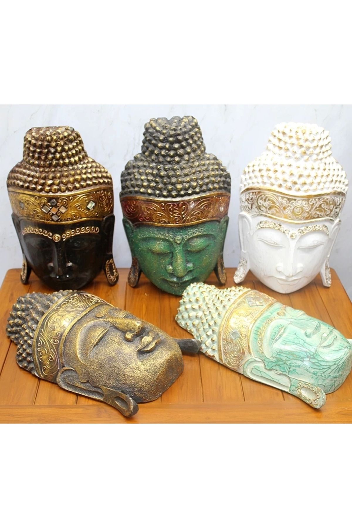 Yuba Avm Ahşap Buda Maske 40 Cm Galıleo-23