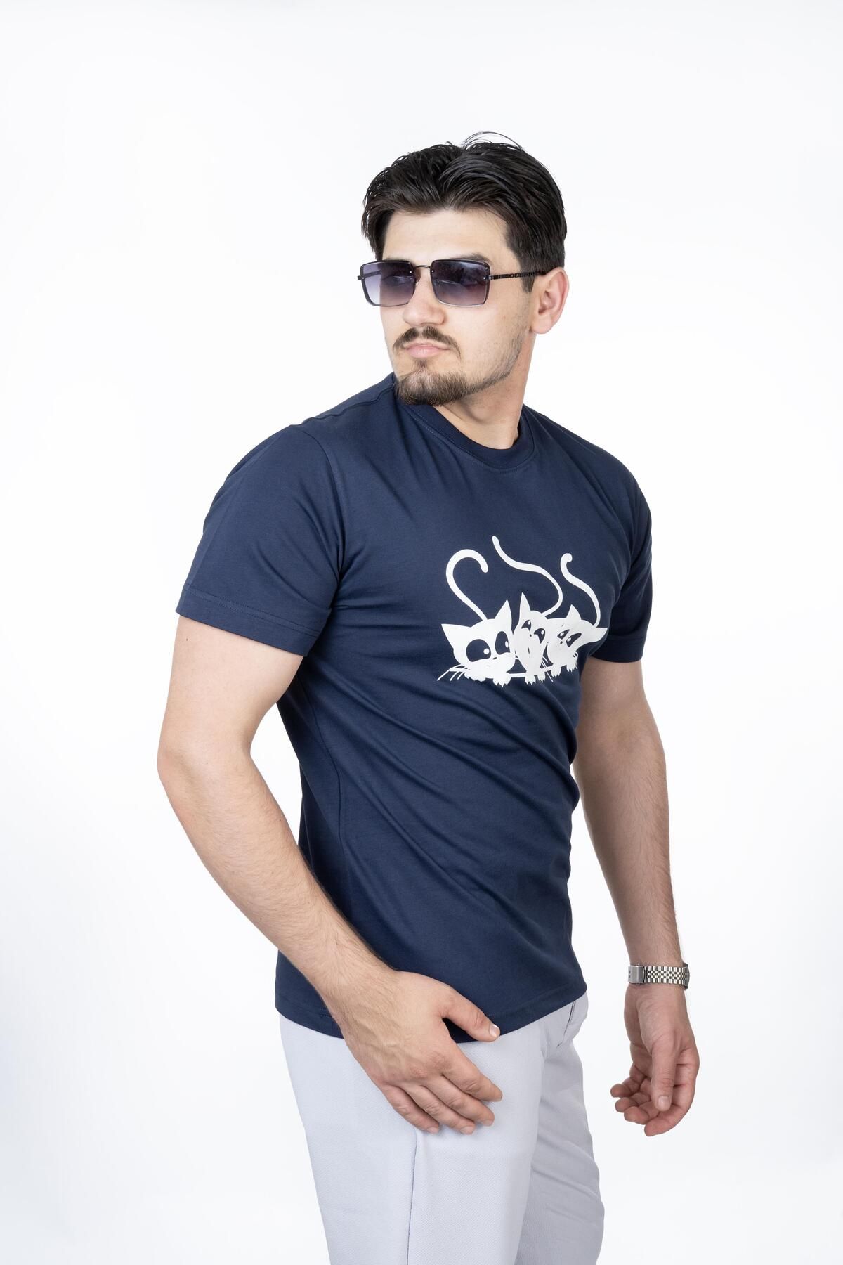 MARİA T-SHIRT NAVY BLUE