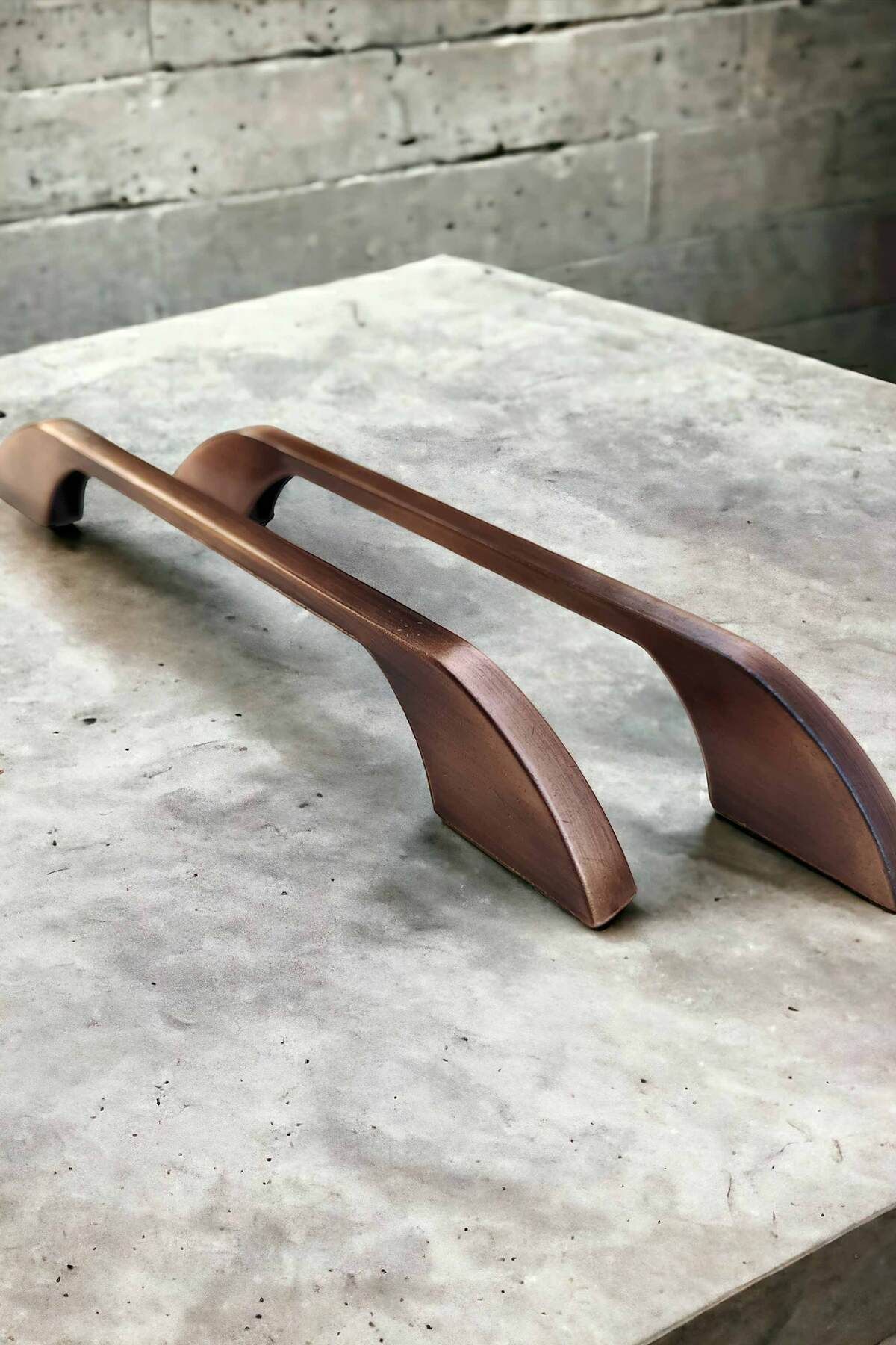 Dizaynhouse 128 mm Bakır Renk Zebra Model Zarif Dolap Kulpu, Eskitme Metal Dolap ve Çekmece Kulpu