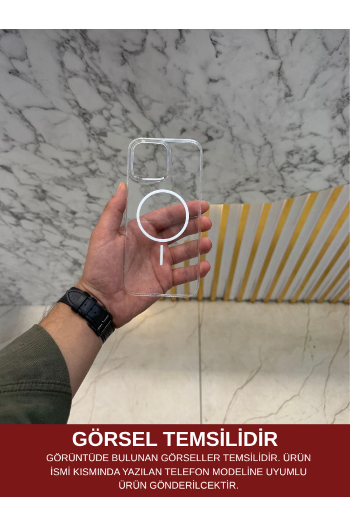 DUBİGOLD İPHONE 16 PRO MAX UYUMLU MAGSAFE ÖZELLİKLİ SERT ŞEFFAF SARARMAZ MİKA KILIF