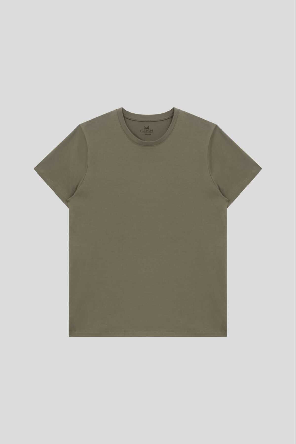 GOSH Erkek %100 Pamuk Bisiklet Yaka Standart Fit Normal Kesim T-Shirt