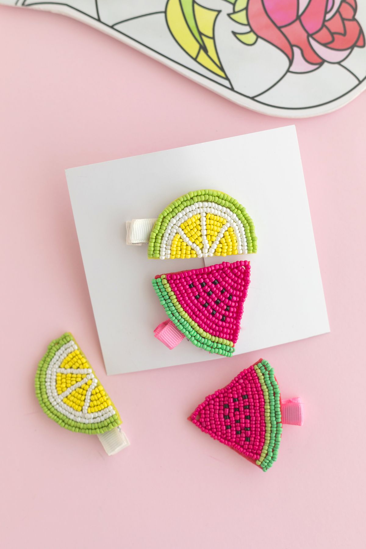 chipiques El İşi Boncuk İşlemeli Karpuz ve Limon Figürlü 2'li Set