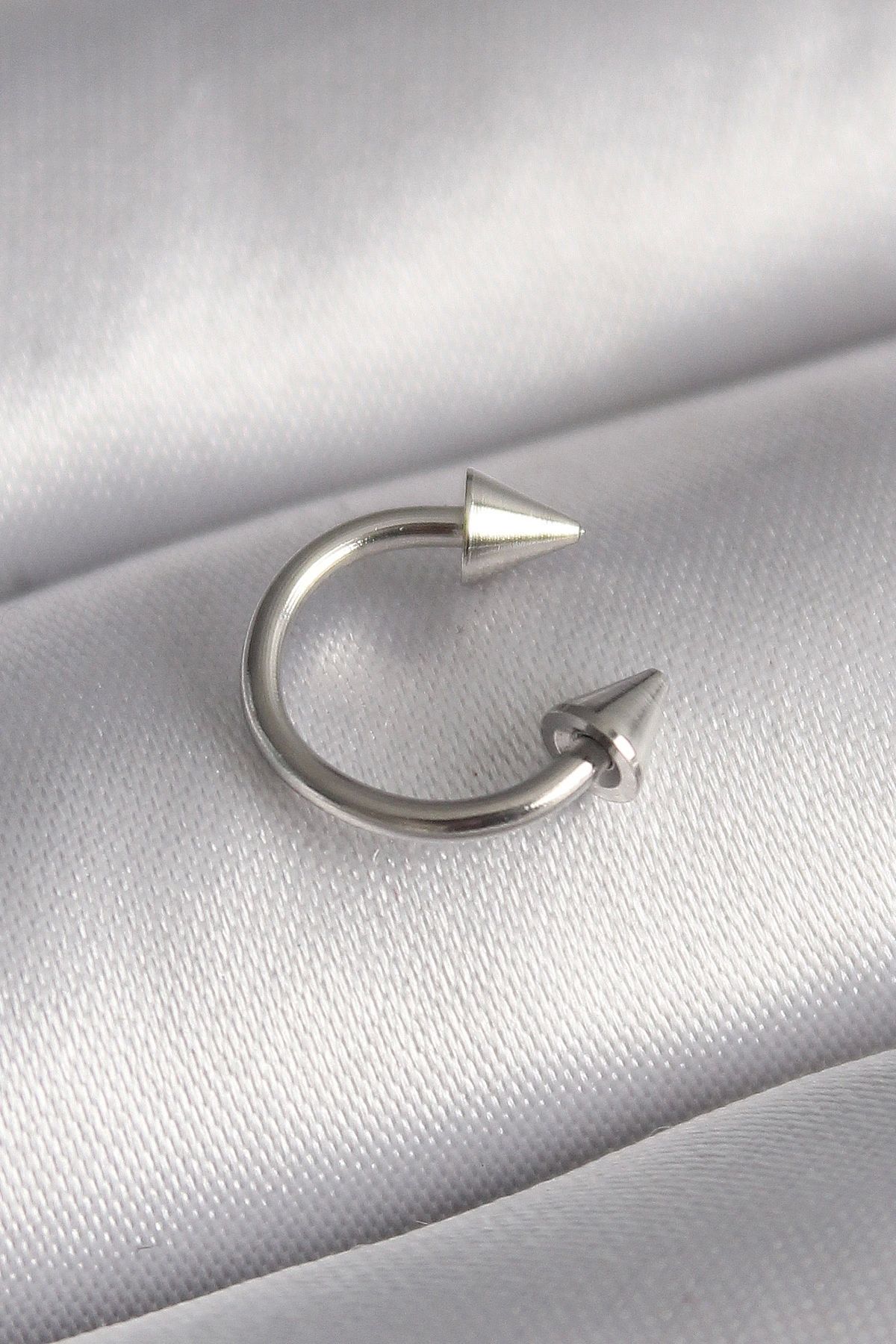 OurStyles 316L Çelik Gümüş Renk Halka Çivi Model Kadın Piercing - TJ-PR1367