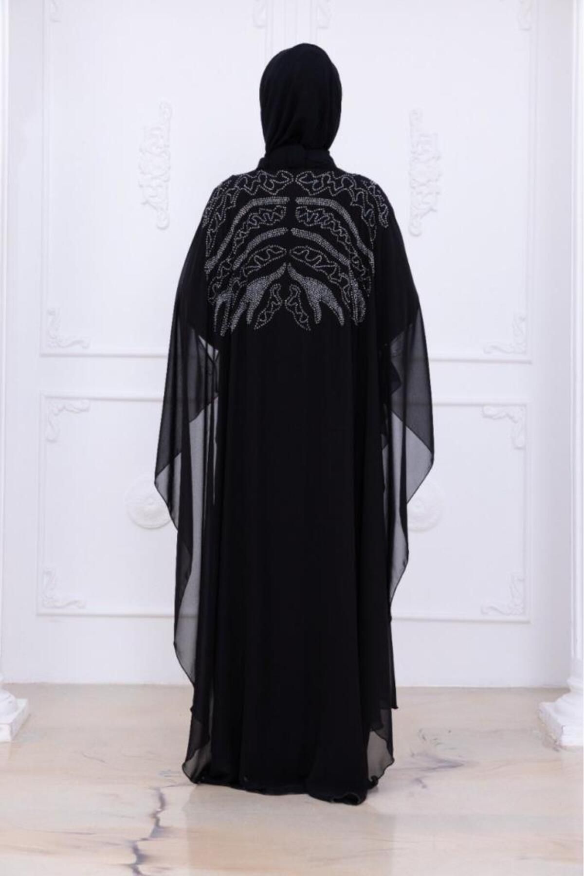 Tebrikler tekstil kadın şık 2 parçalı kaftan model 4467