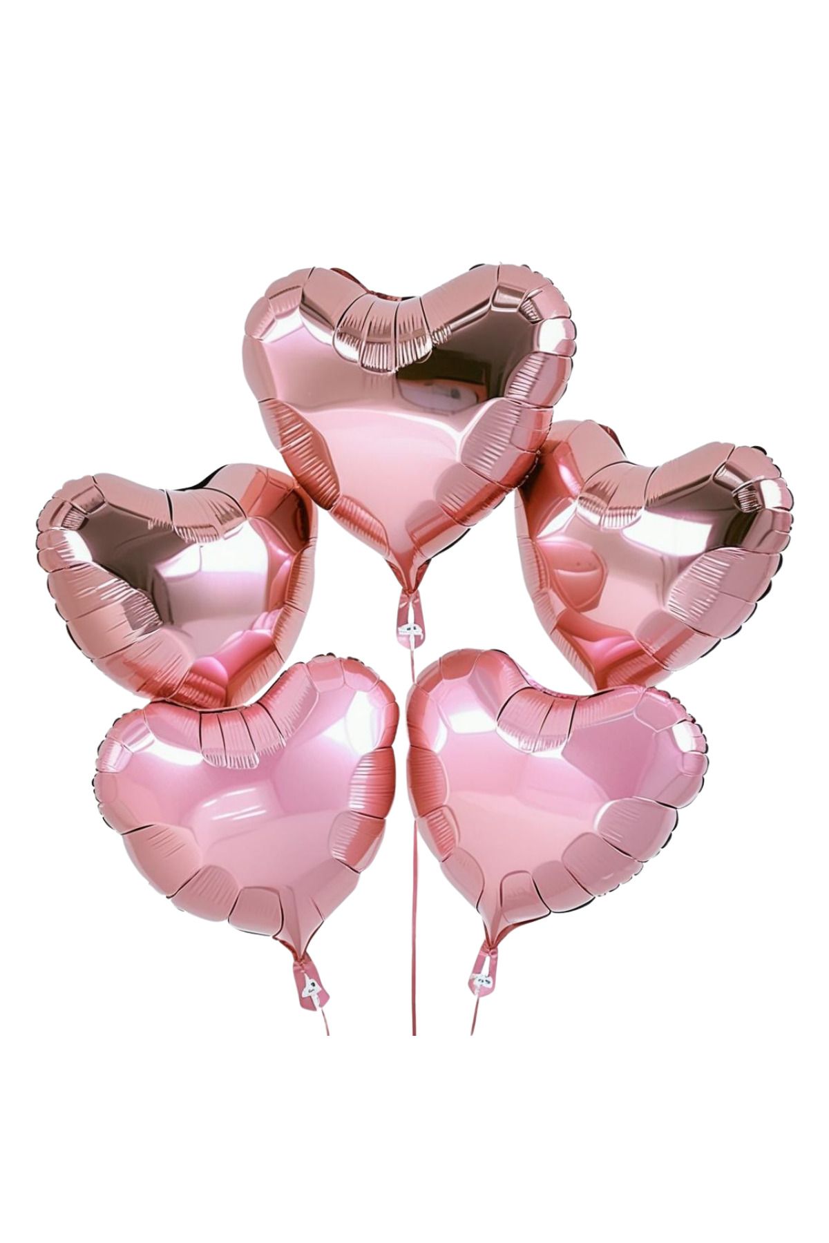 tedaks 5 Adet 18 İnç 45 Cm Kalp Folyo Balon Pembe
