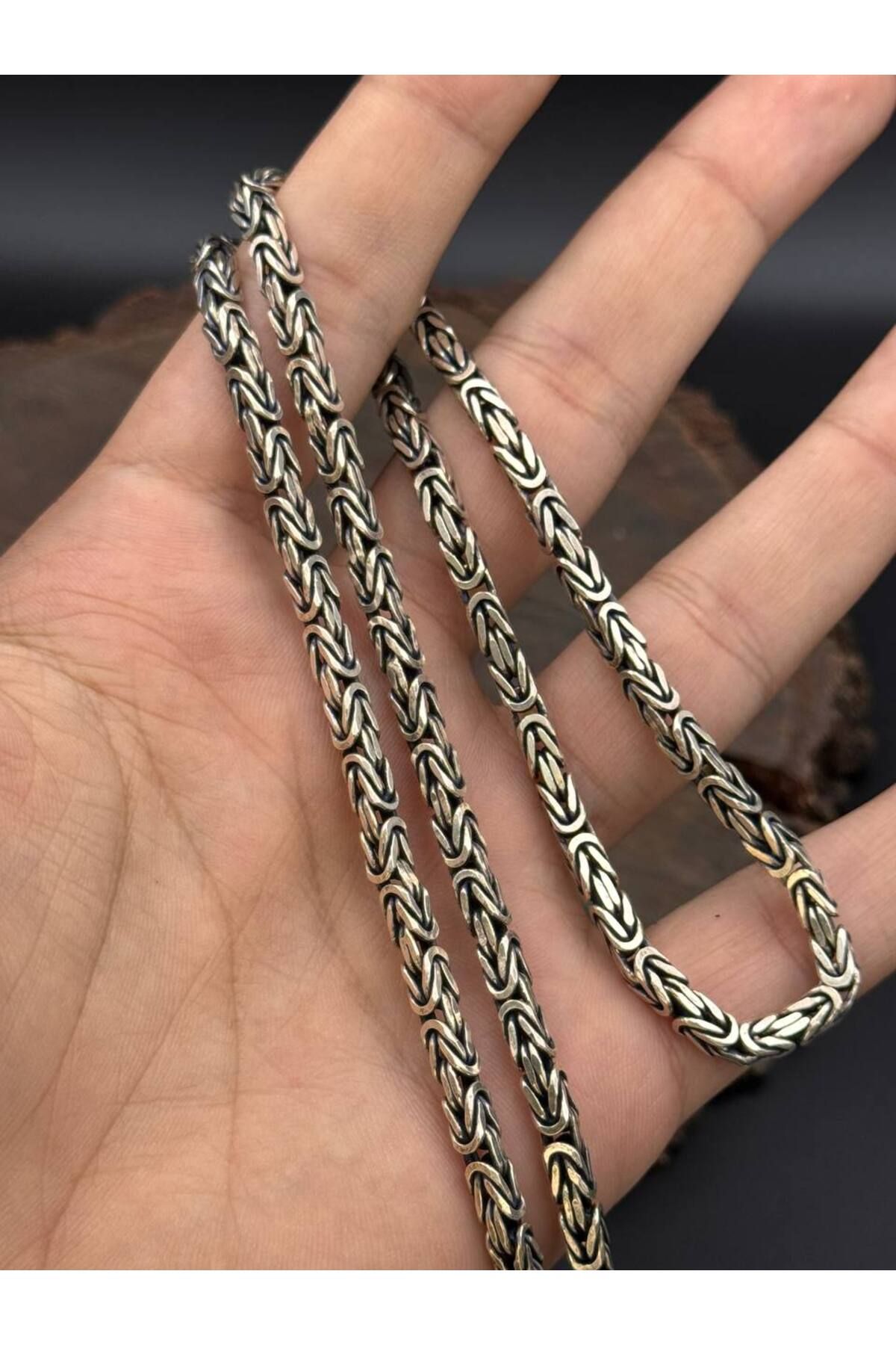 DESİGN OTTOMAN KUYUMCULUK 4MM 925 AYAR GÜMÜŞ KRAL KOLYE