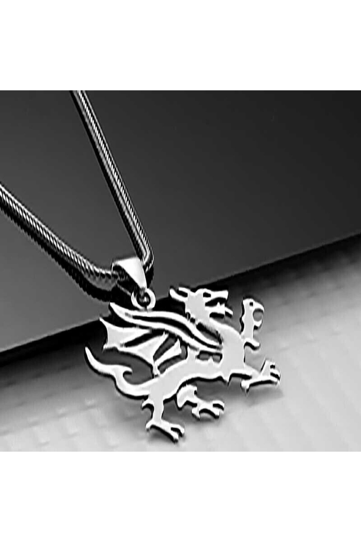 shop Hayvan Figürlü Ejderha 925 Ayar Gümüş Erkek Kolye