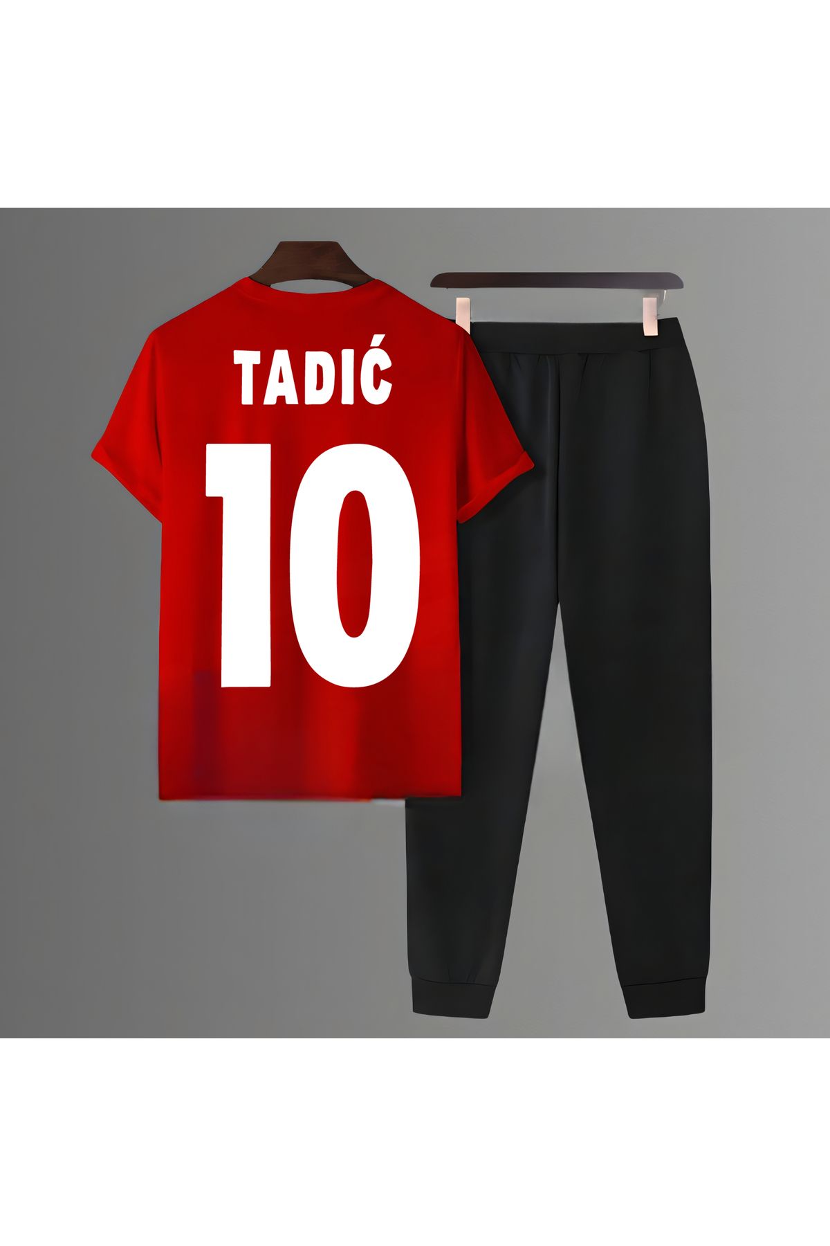 Biy Store Dusan Tadic sırt forma baskılı unisex kadın erkek kısa kollu kırmızı tişört t-shirt eşofman takımı
