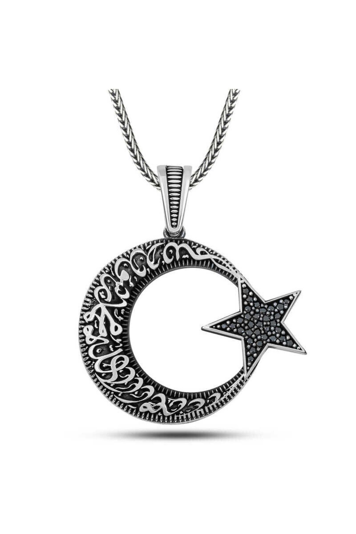 shop Kelimey i Tevhid Yazılı 925 Ayar Gümüş Erkek Kolyesi