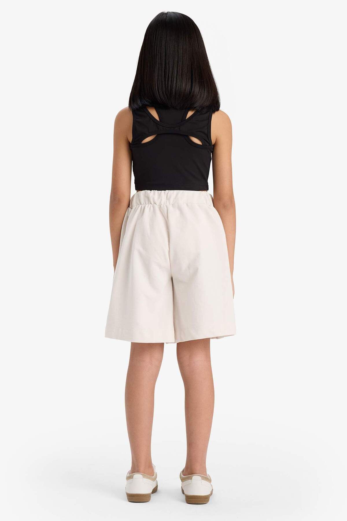 DeFacto-Girl's Basic Plain Shorts with Elastic Waist B0847A825Hs 7