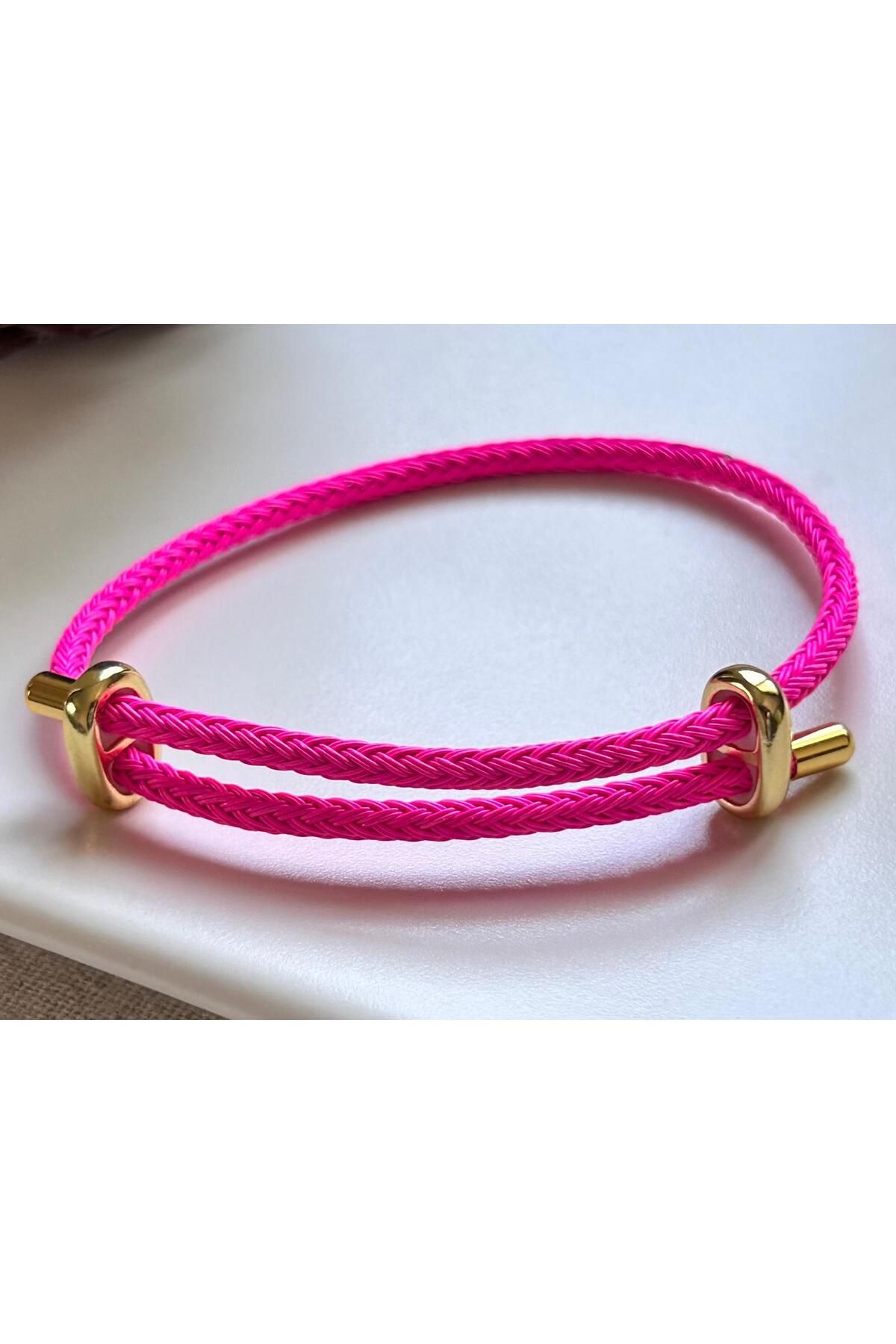 juleeco Pembe Gold Kapama İp Çelik Bileklik