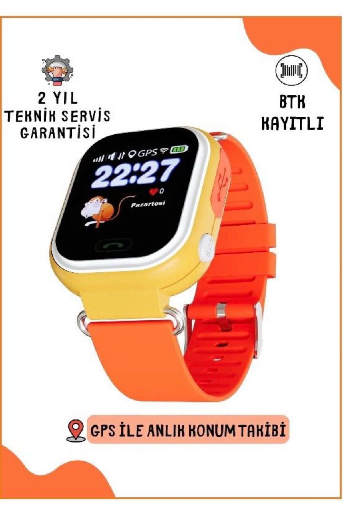 teknotrust Q28 Çocuklar Için Konum Takipli Sim Kart Girişli Gps Ve Sos Özellikli Akıllı Saat