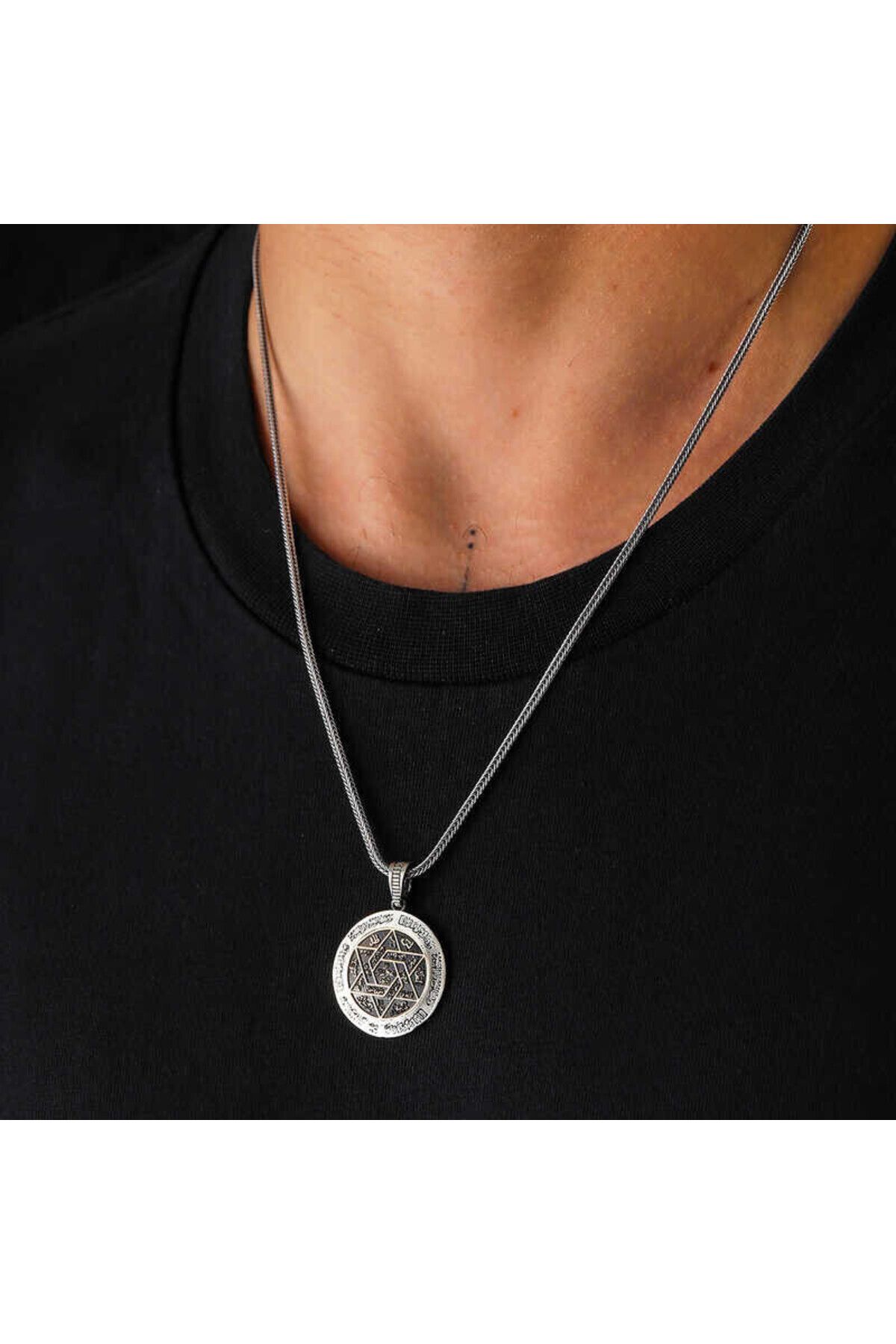 shop İsmi Azam Duası Muskalık Cevşen 925 Ayar Gümüş Kolye