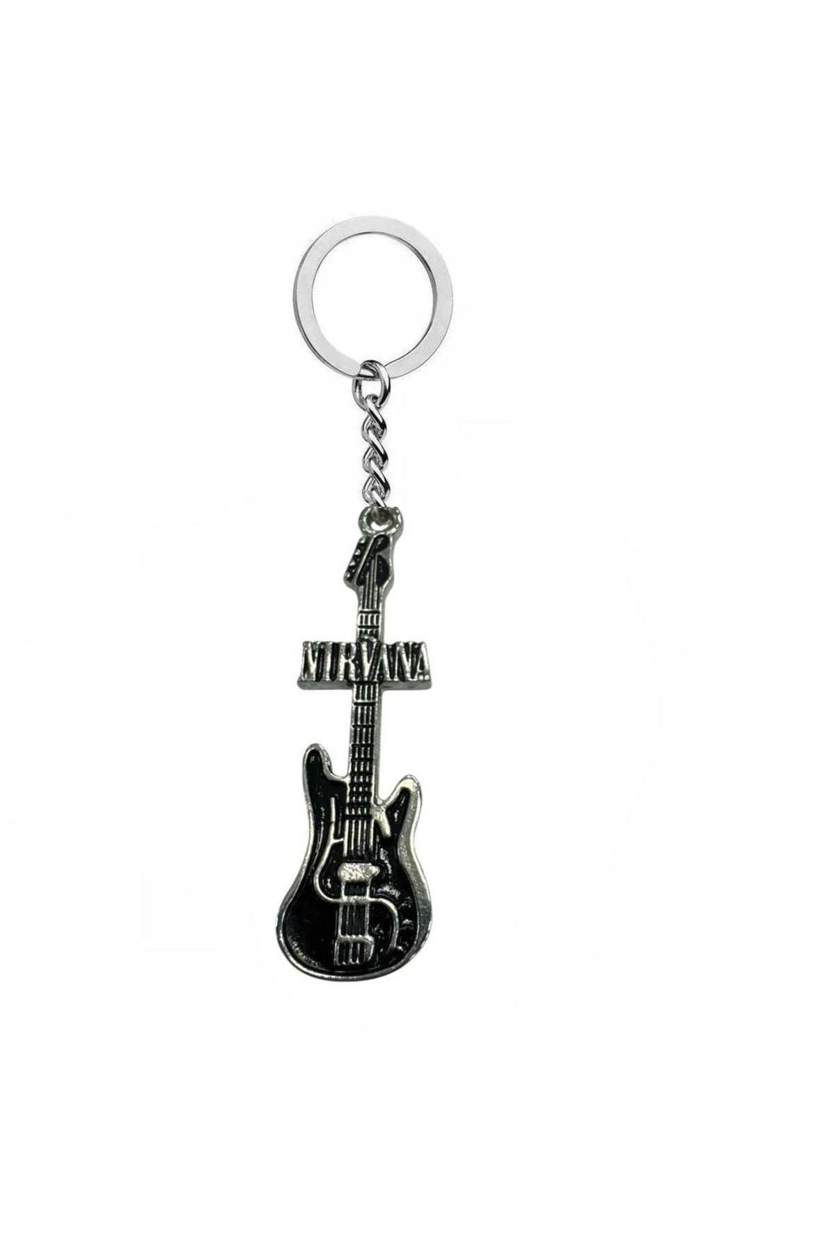 Herşey Nota Nirvana Elektro Gitar Figürlü Rock Grunge Anahtarlık – Unisex Aksesuar