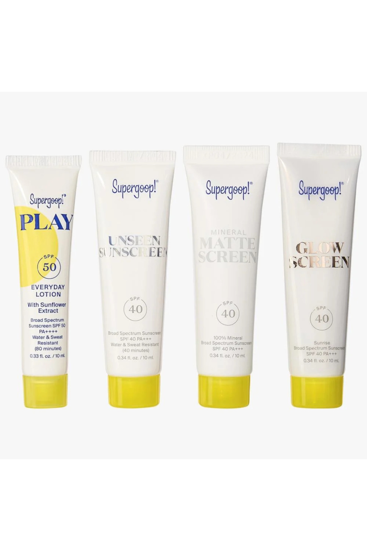 SUPERGOOP!-Super Job Sunscreen Lotion and Cream Set SPF 30 - 4 - Mini Size 4*10 ml 1
